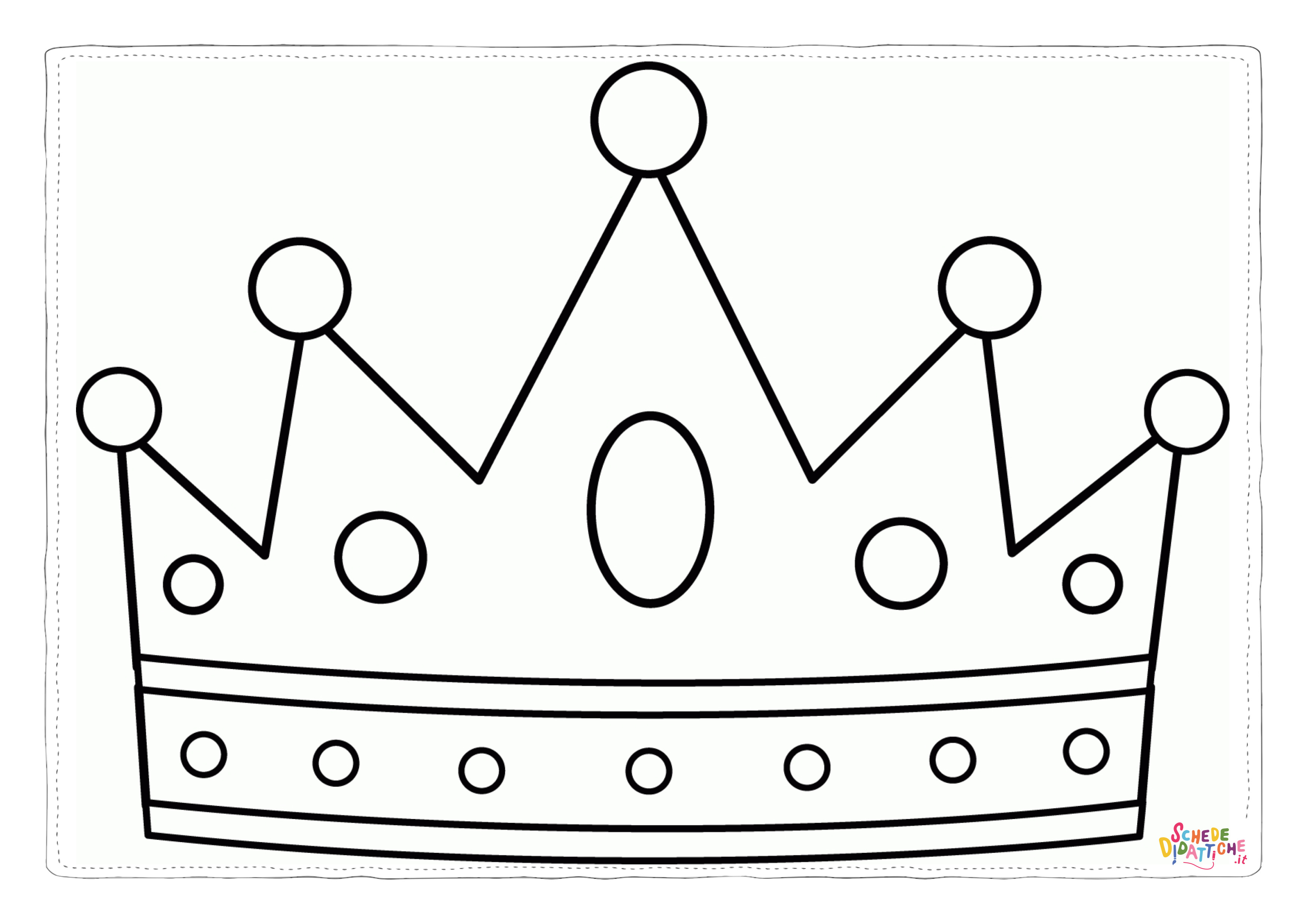 Disegno "Disegno di corona reale da stampare e colorare 13" Disegno di corona reale da stampare e colorare 13