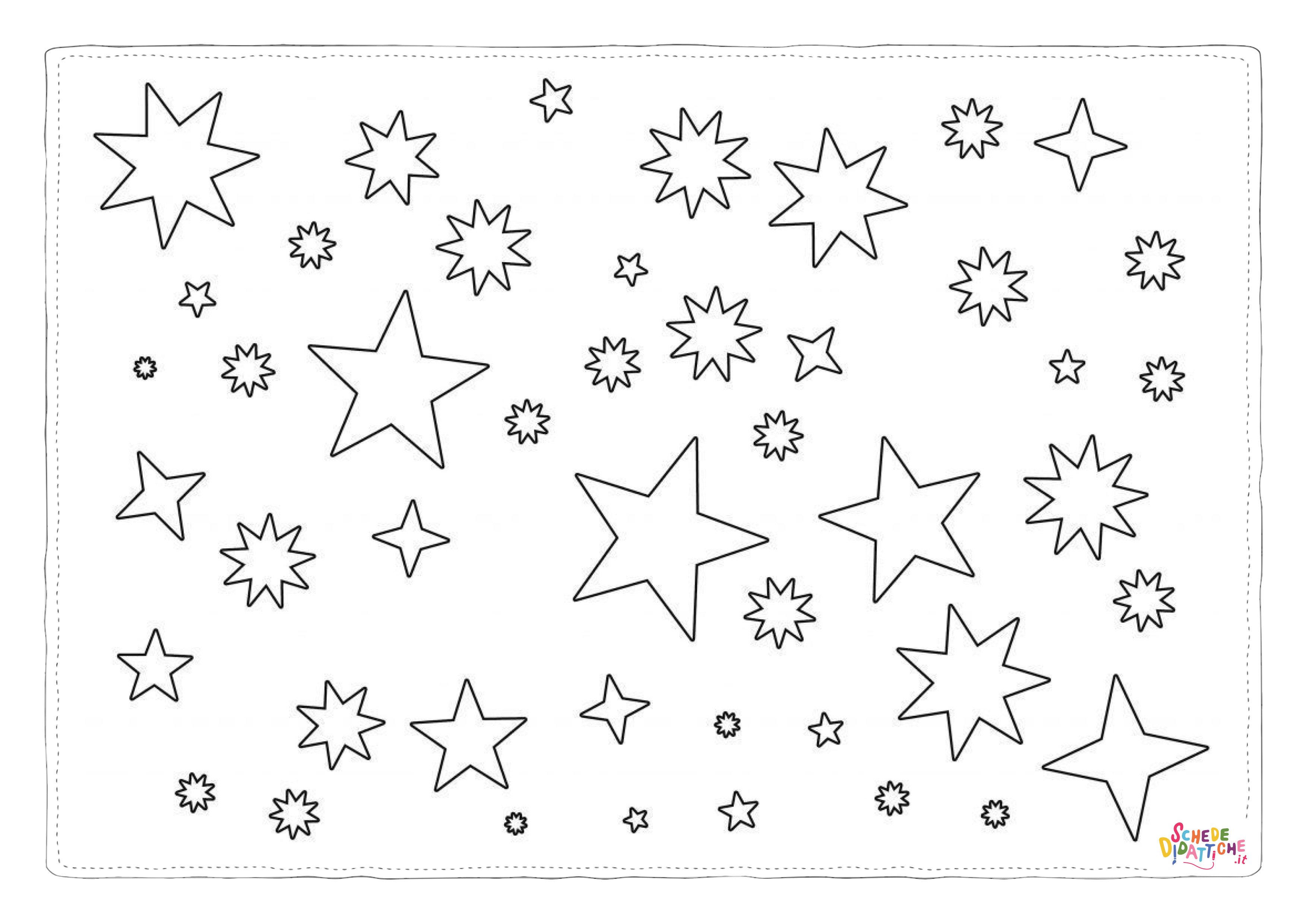 Disegno di stella da stampare e colorare 17