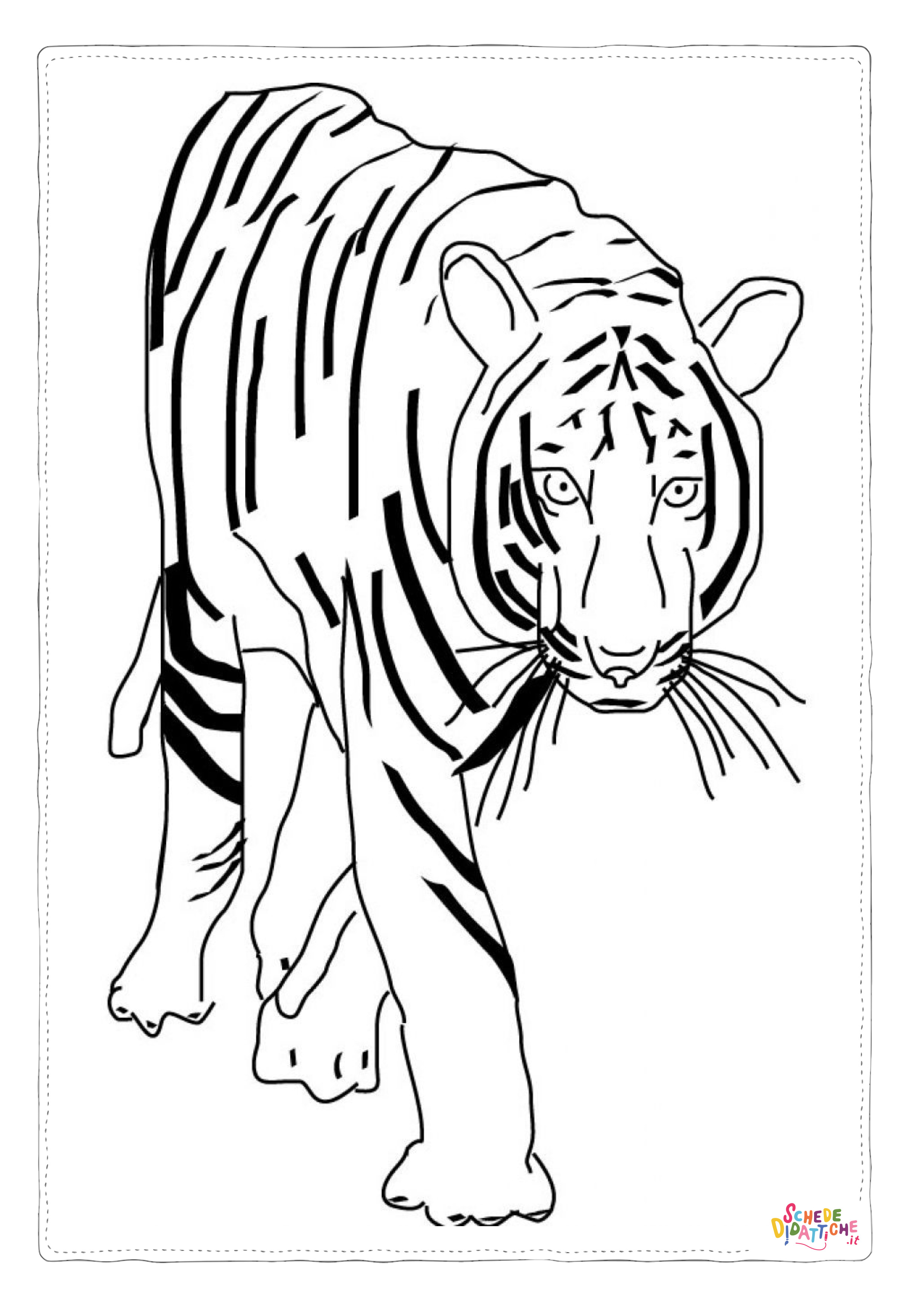 Disegno "Disegno di tigre da stampare e colorare 21" Disegno di tigre da stampare e colorare 21