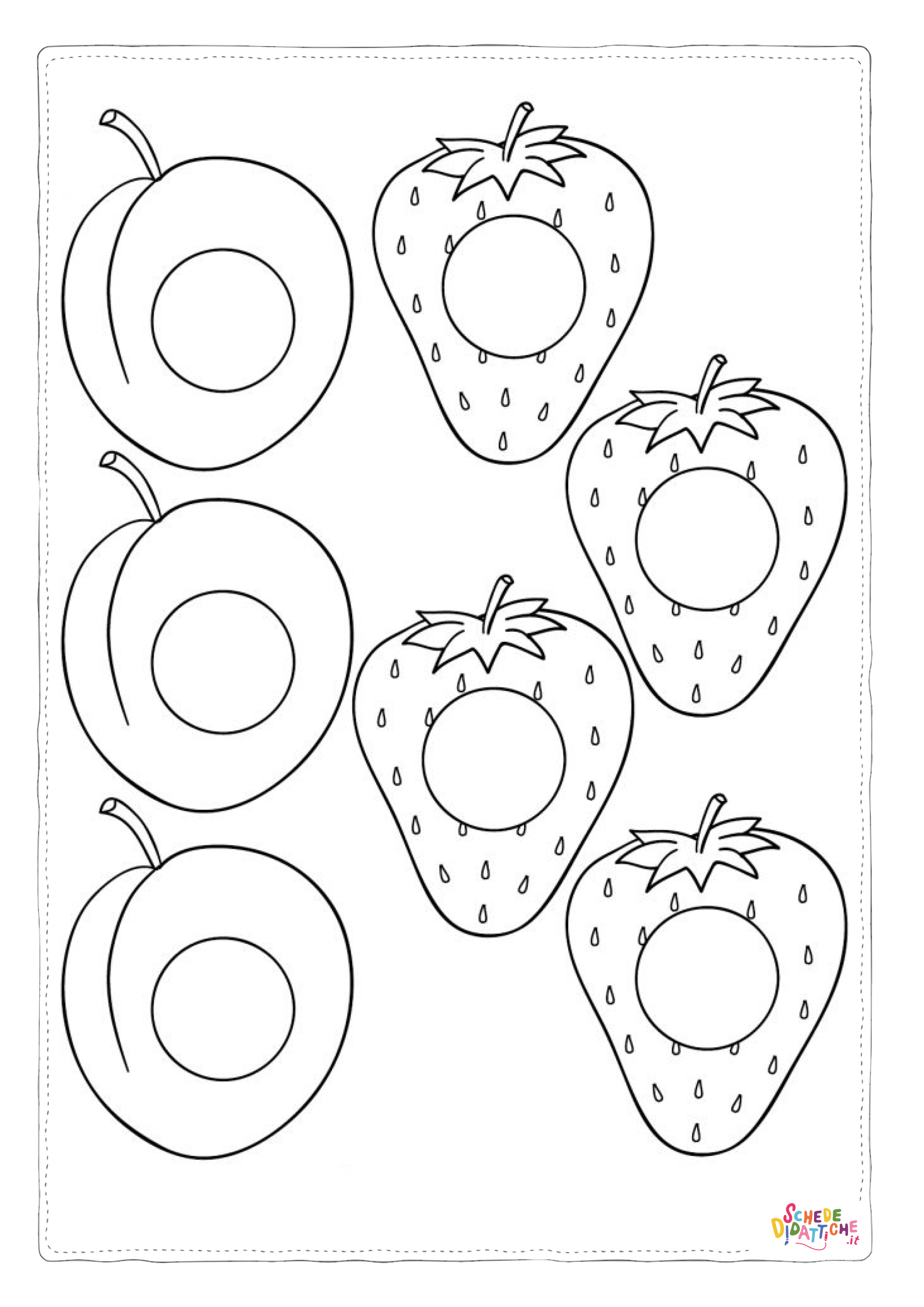 Disegno "Disegno di fragola da stampare e colorare 33" Disegno di fragola da stampare e colorare 33