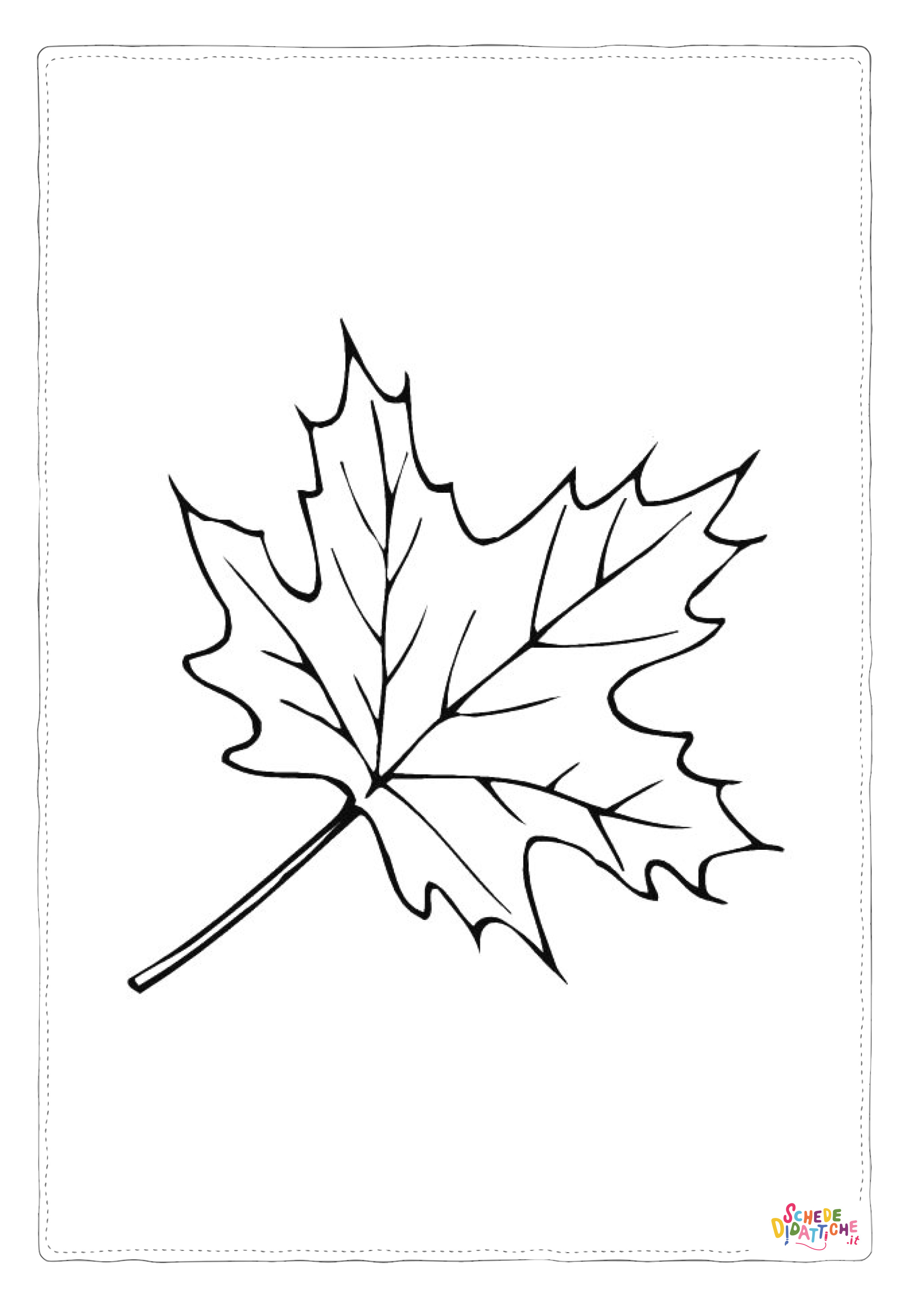Disegno "Disegno di foglia da stampare e colorare 142" Disegno di foglia da stampare e colorare 142
