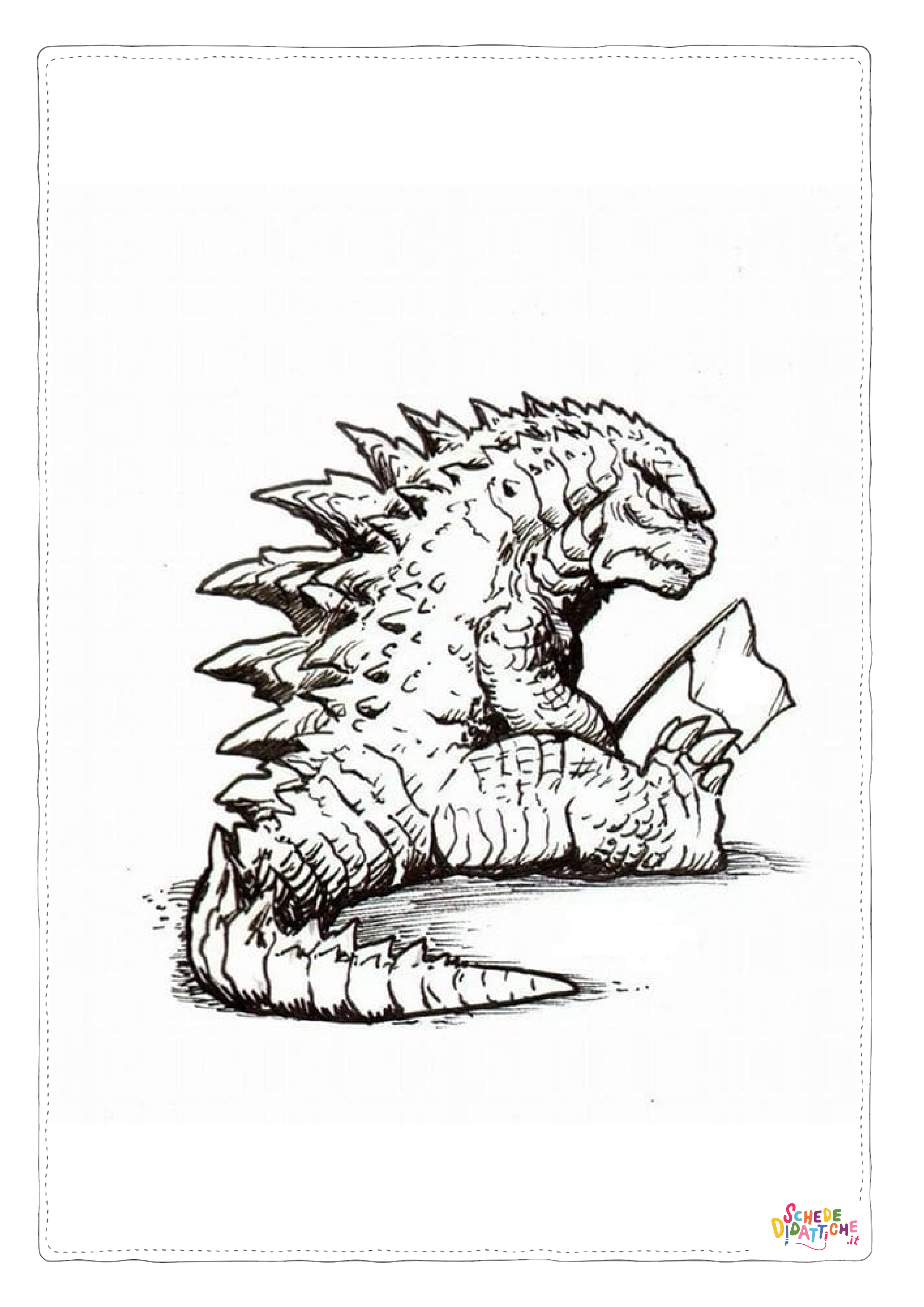 Disegno di Godzilla da stampare e colorare 39