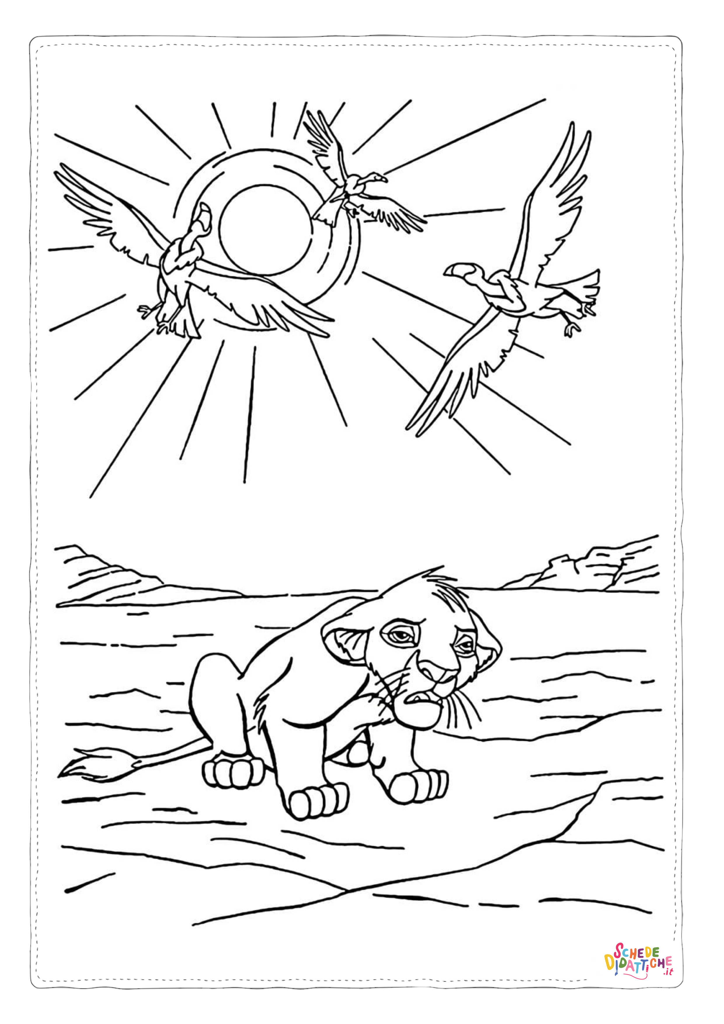 Disegno di Re Leone da stampare e colorare 158