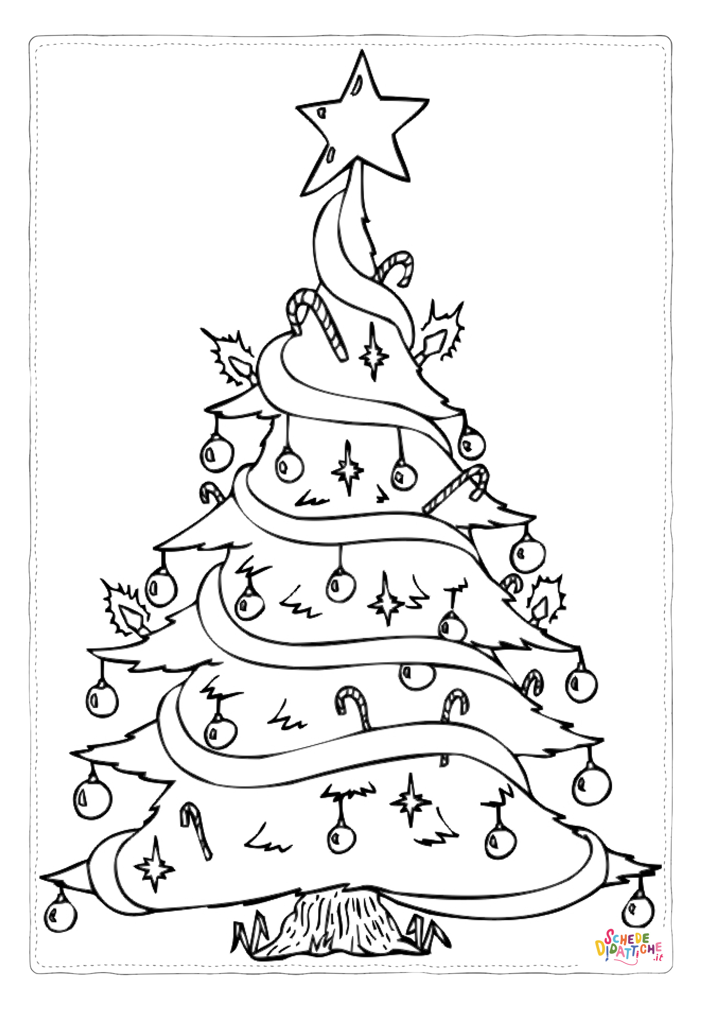 Disegno "Disegno di albero di Natale da stampare e colorare 54" Disegno di albero di Natale da stampare e colorare 54