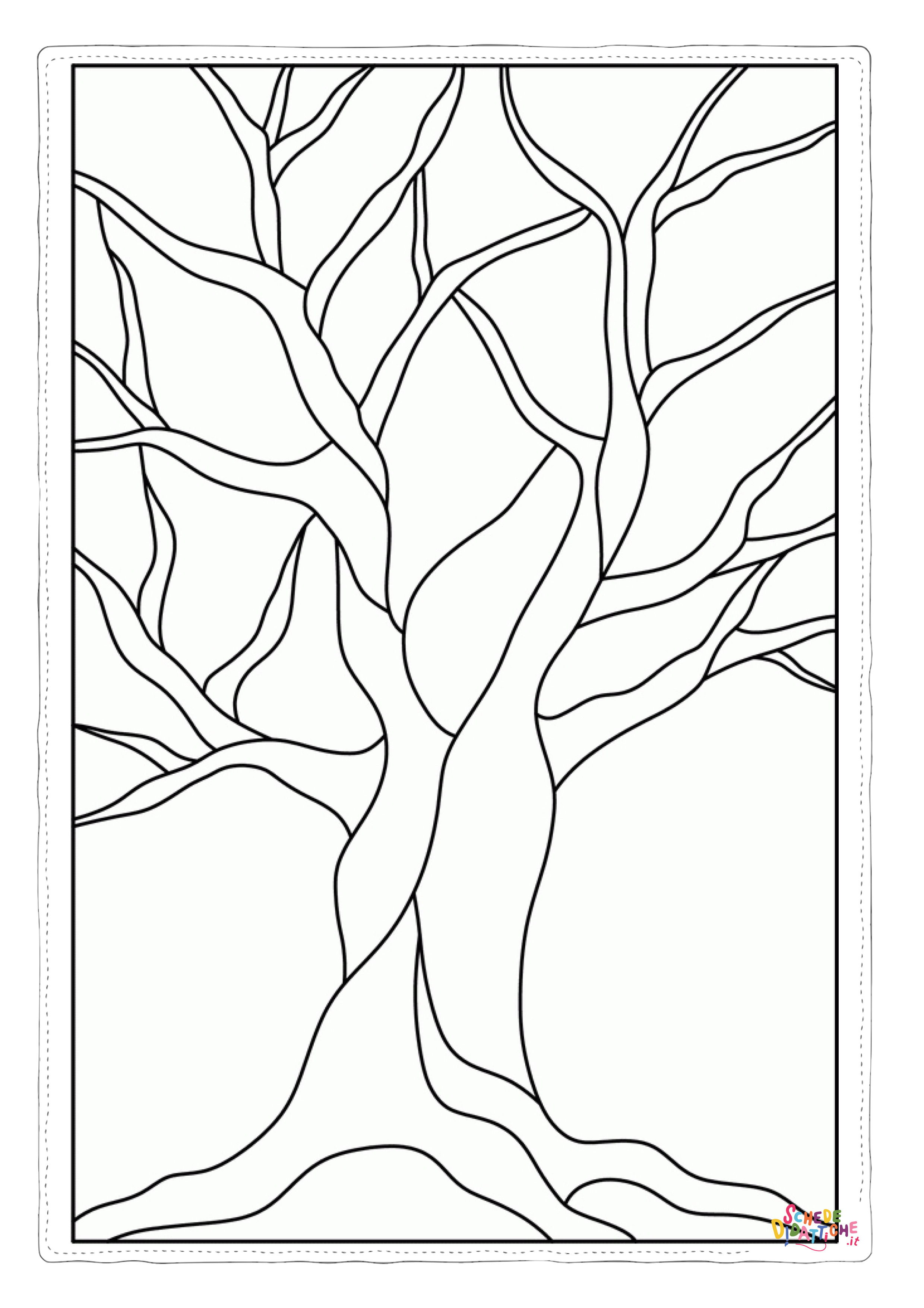 Disegno "Disegno di albero da stampare e colorare 73" Disegno di albero da stampare e colorare 73
