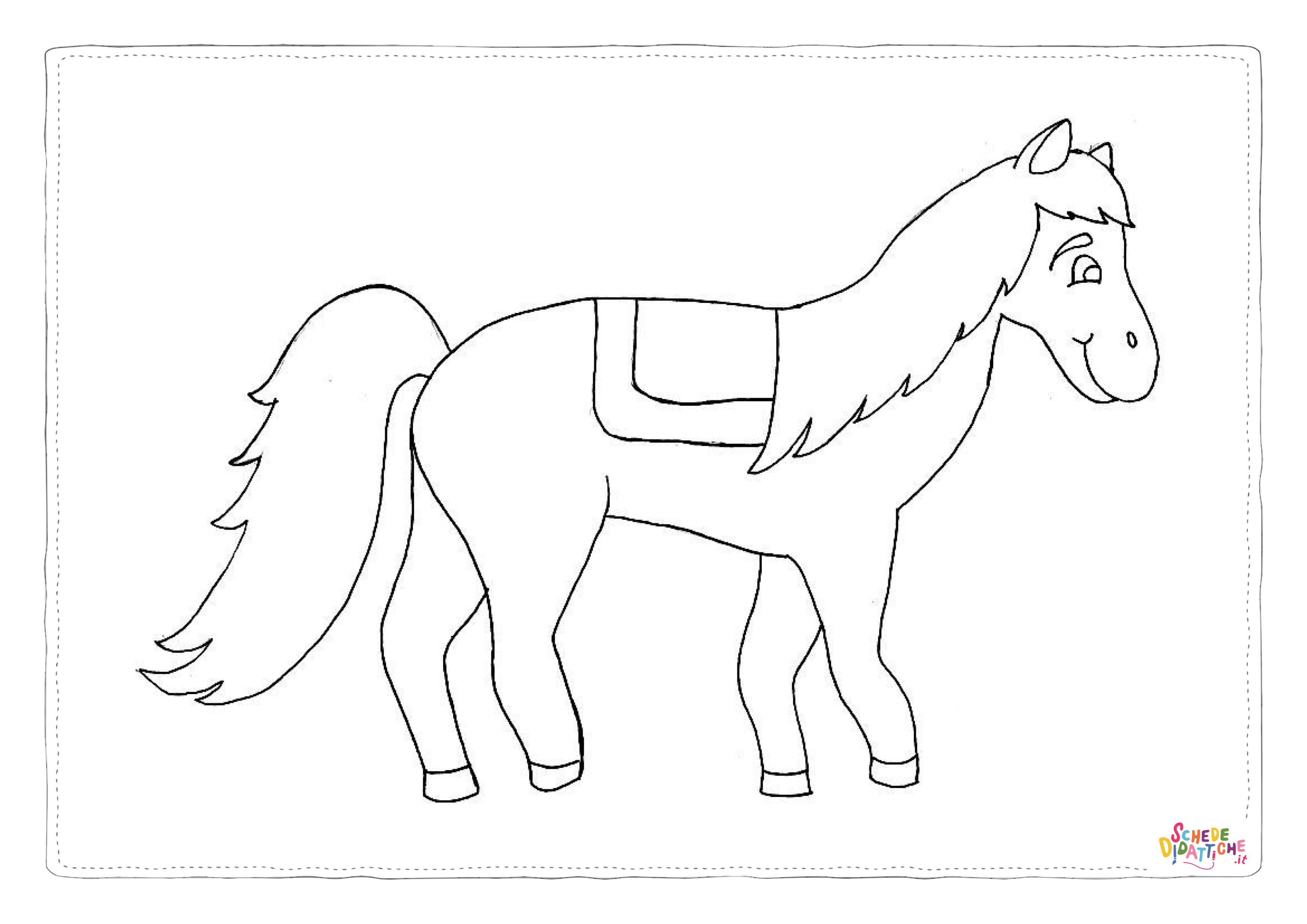 Disegno di cavallo da stampare e colorare 246