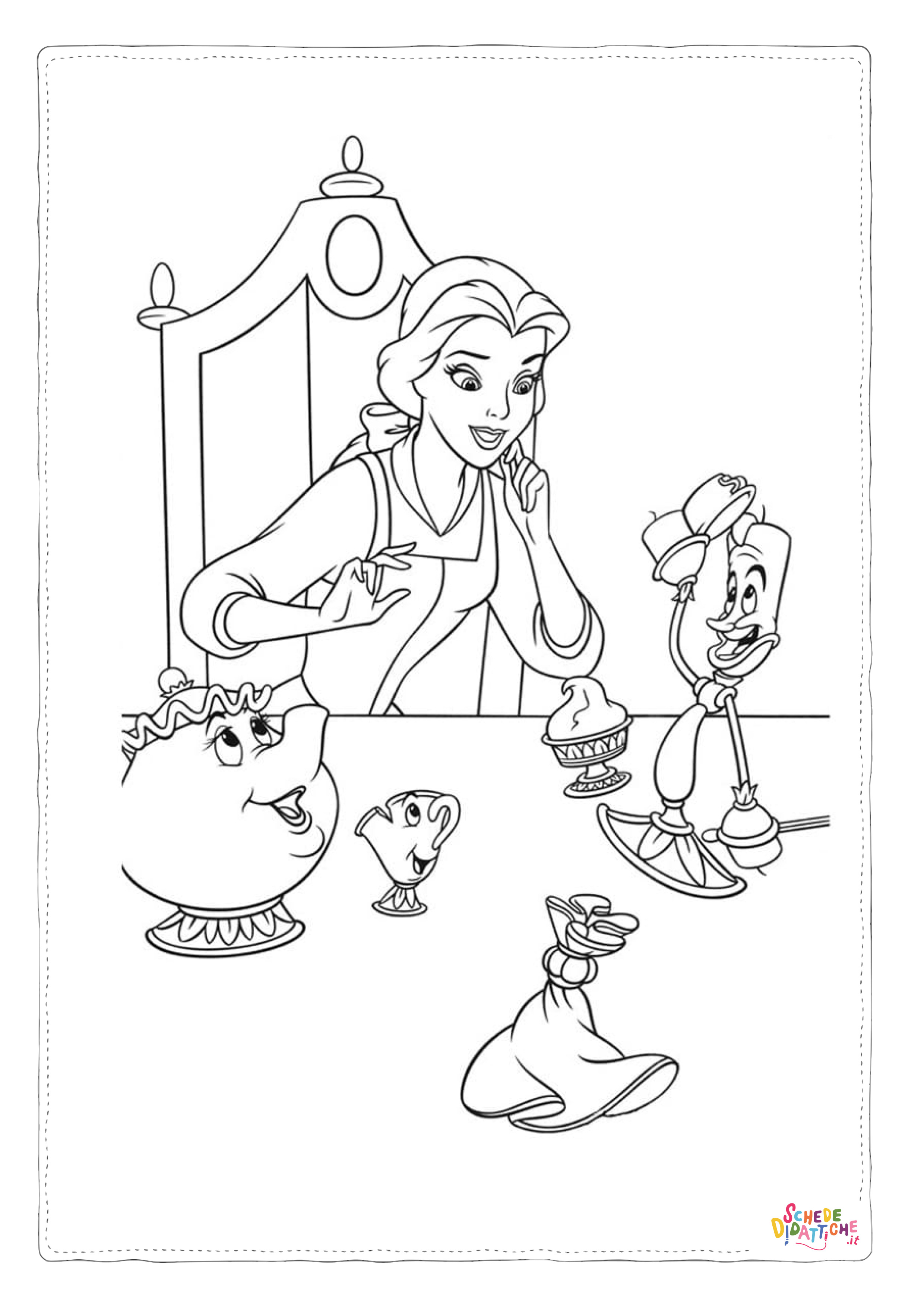 Disegno di Tutte le principesse Disney da stampare e colorare 35