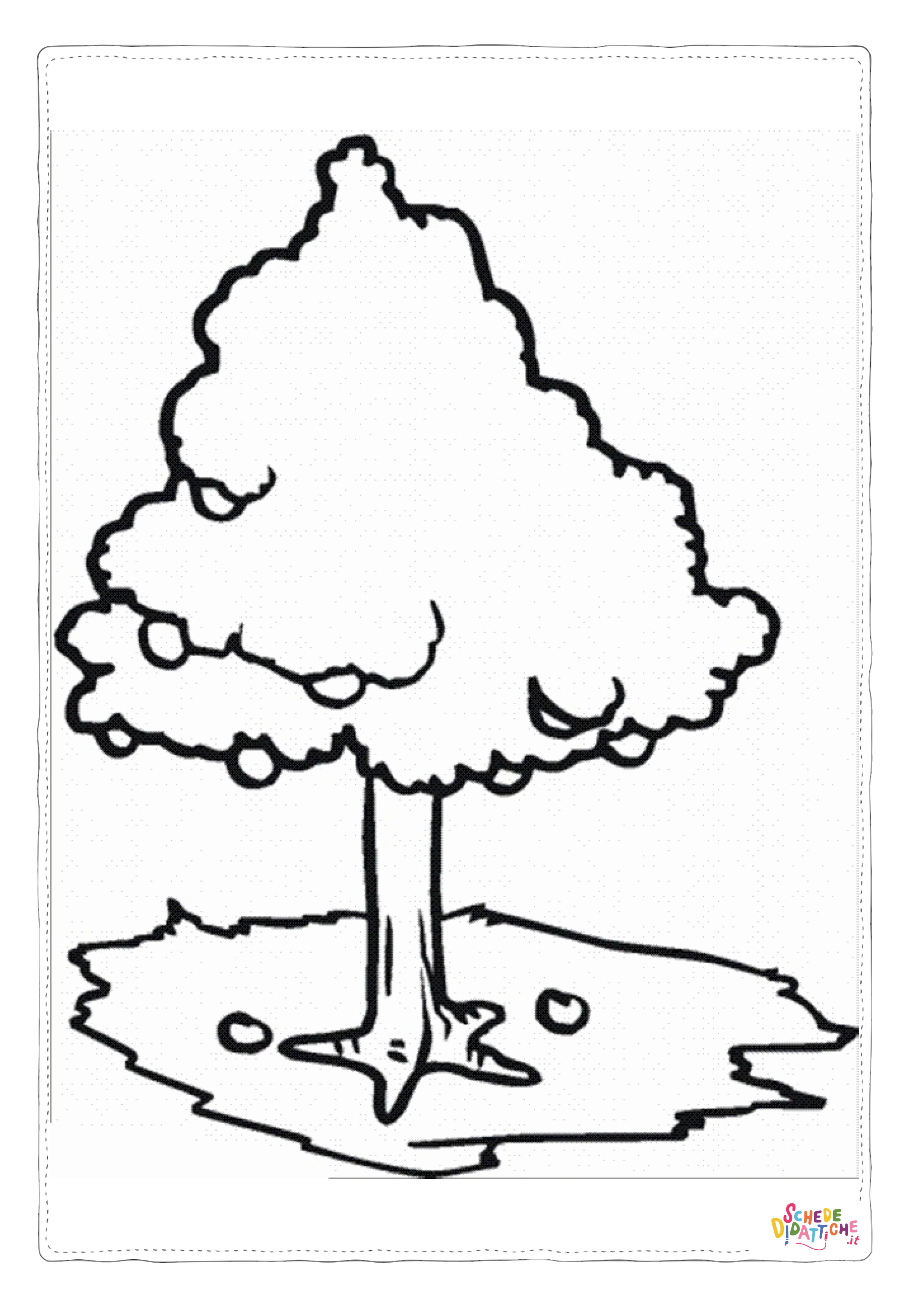 Disegno "Disegno di albero da frutta da stampare e colorare 8" Disegno di albero da frutta da stampare e colorare 8