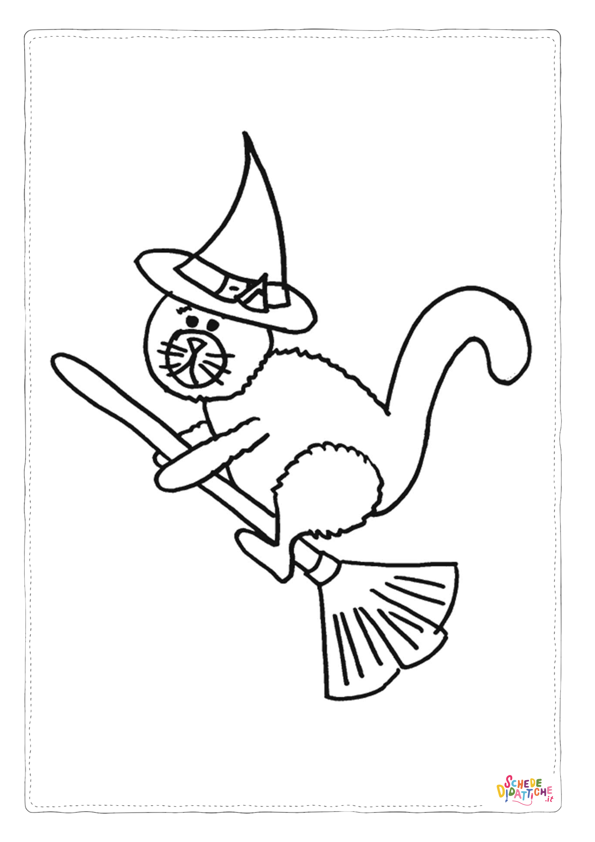 Disegno "Disegno di gatto di halloween da stampare e colorare 2" Disegno di gatto di halloween da stampare e colorare 2
