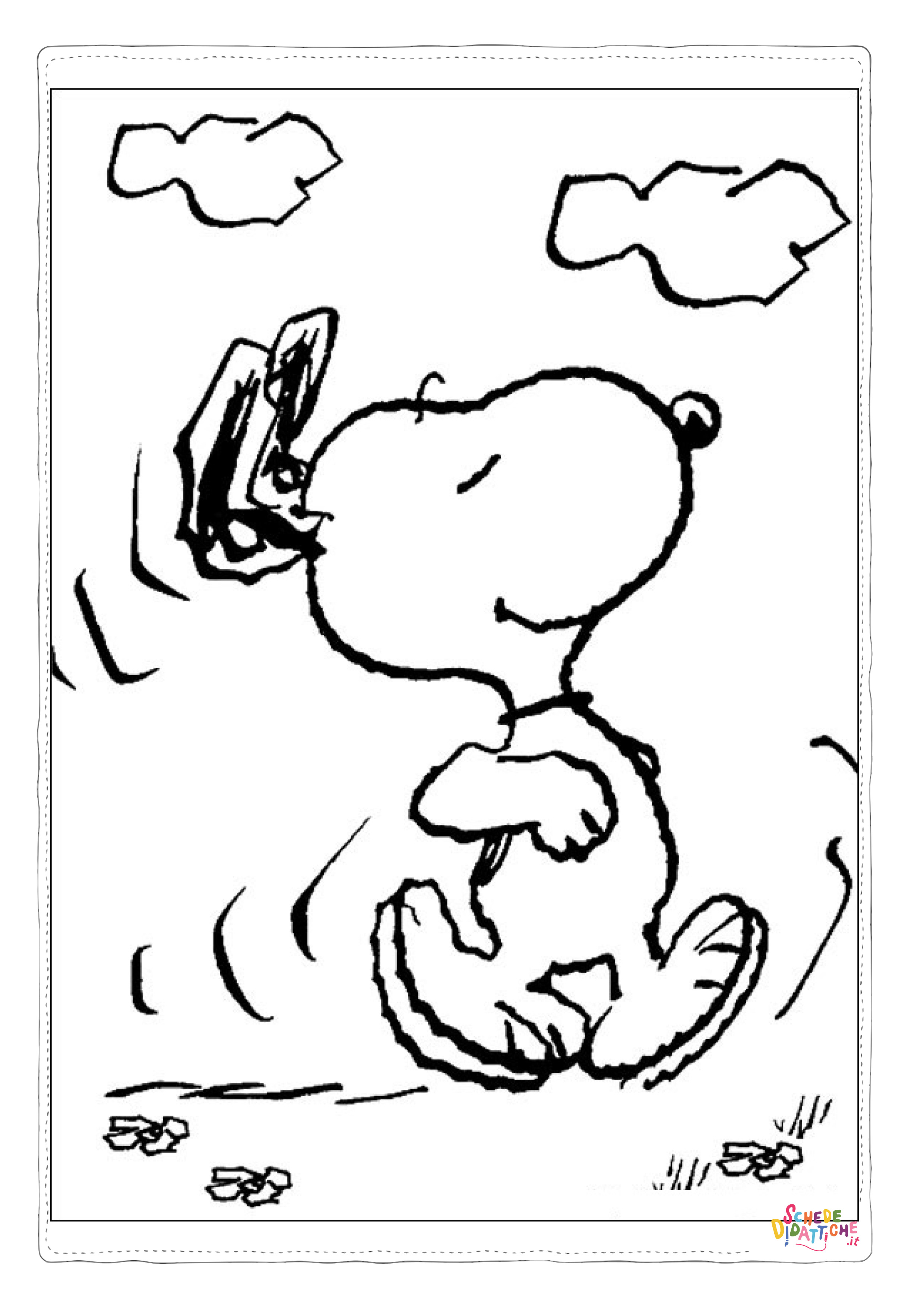 Disegno "Disegno di Snoopy da stampare e colorare 31" Disegno di Snoopy da stampare e colorare 31