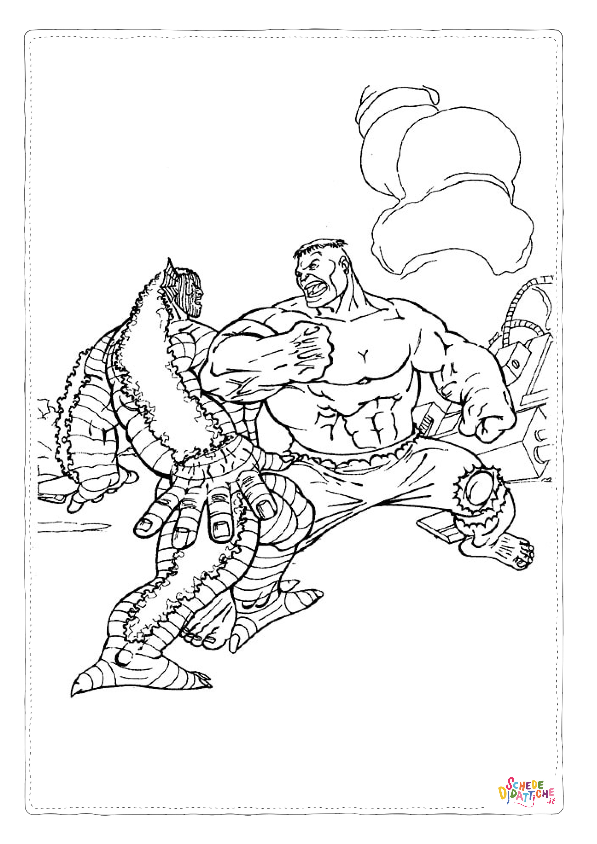 Disegno "Disegno di Hulk da stampare e colorare 103" Disegno di Hulk da stampare e colorare 103