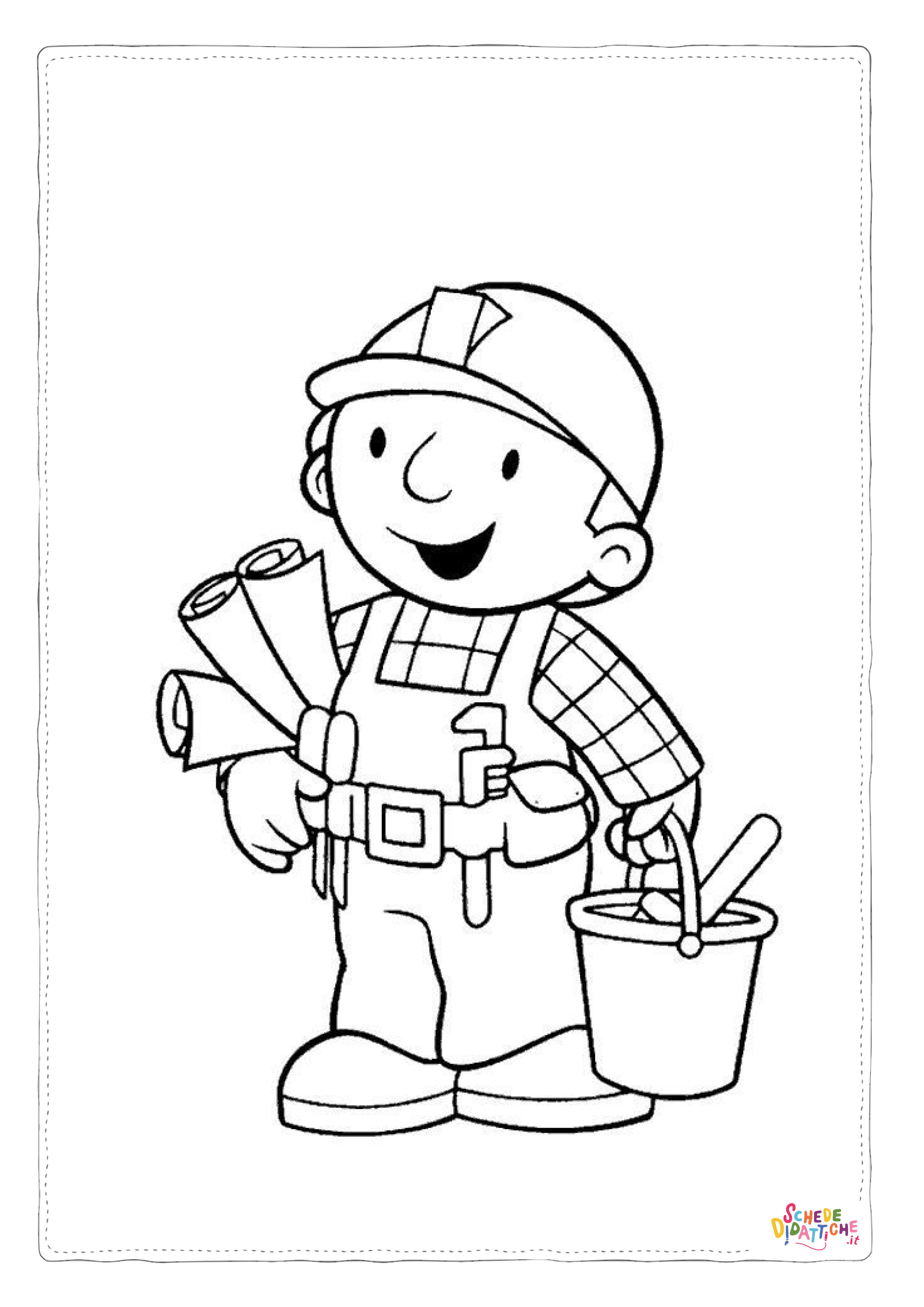Disegno di Bob aggiustatutto da stampare e colorare 13
