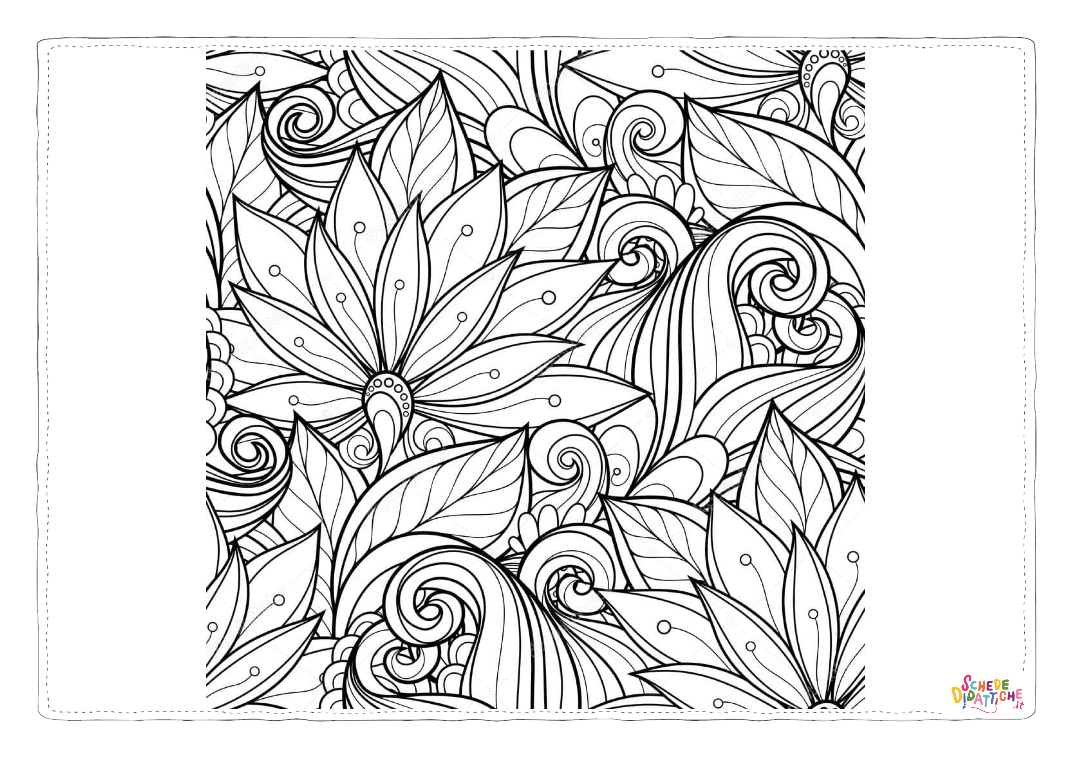 Disegno "Disegno di mandala da stampare e colorare 1042" Disegno di mandala da stampare e colorare 1042