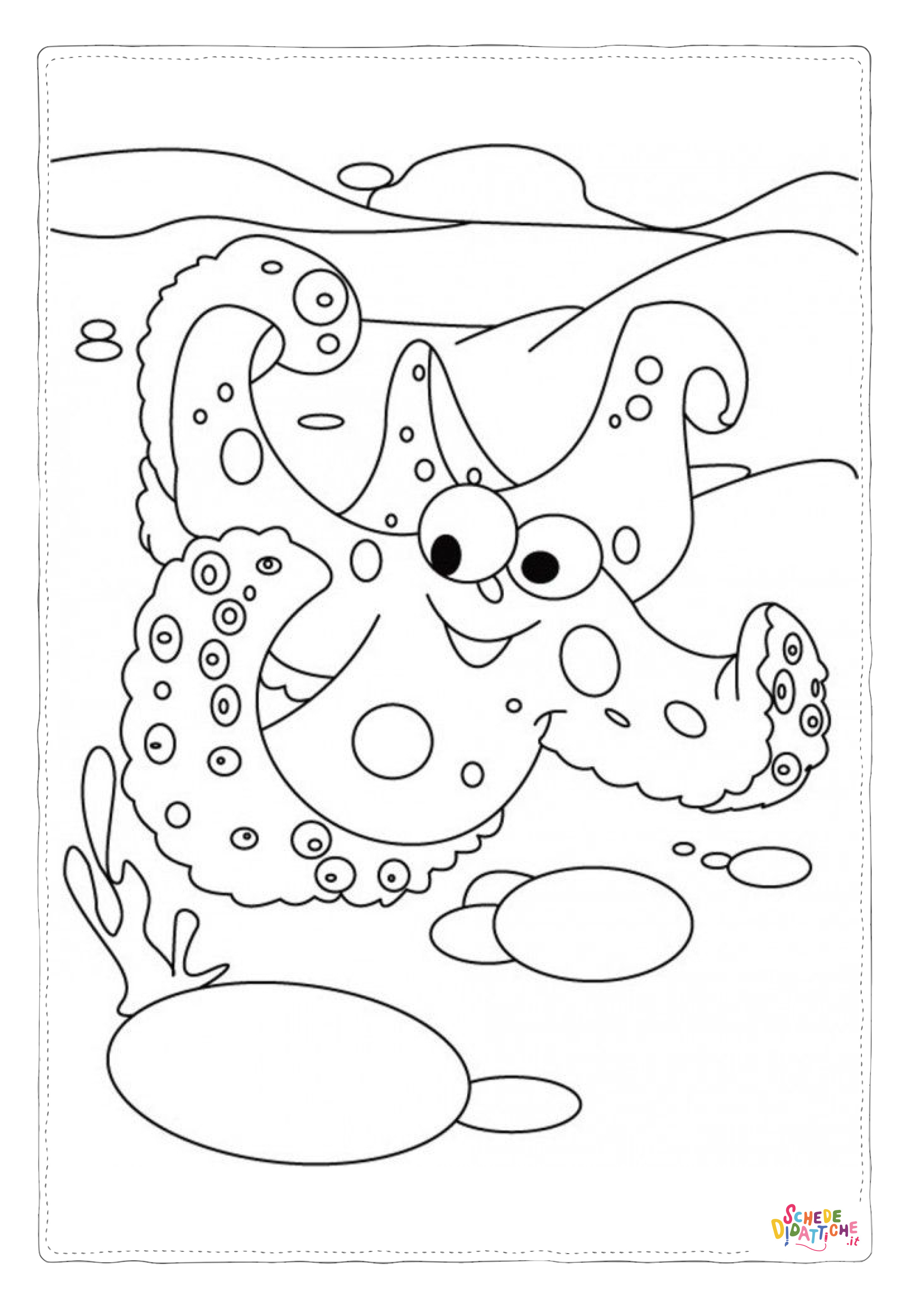 Disegno di stella marina da stampare e colorare