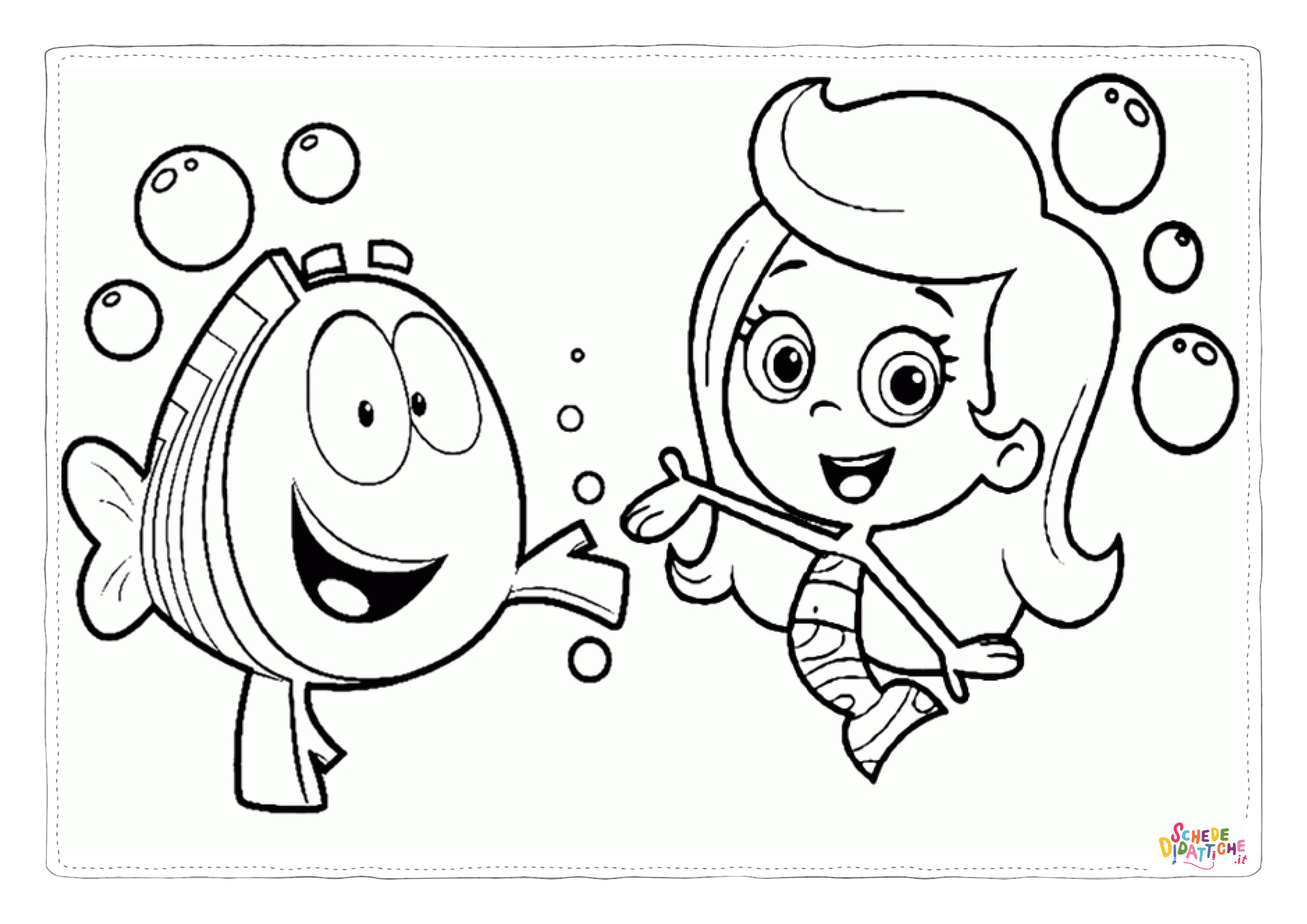 Disegno "Disegno di pesce da stampare e colorare 1" Disegno di pesce da stampare e colorare 1