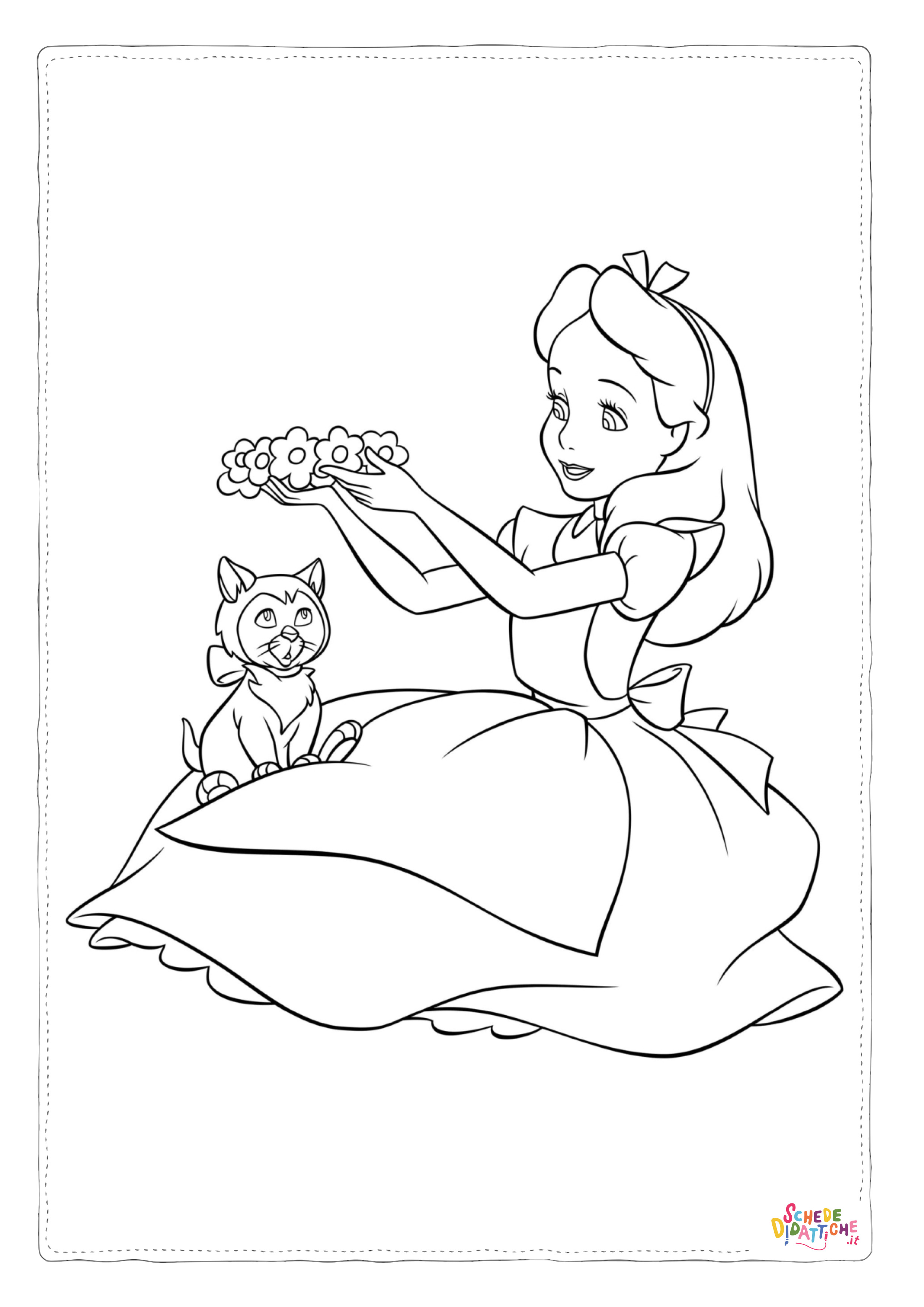 Disegno "Disegno di Alice nel paese delle meraviglie da stampare e colorare 65" Disegno di Alice nel paese delle meraviglie da stampare e colorare 65