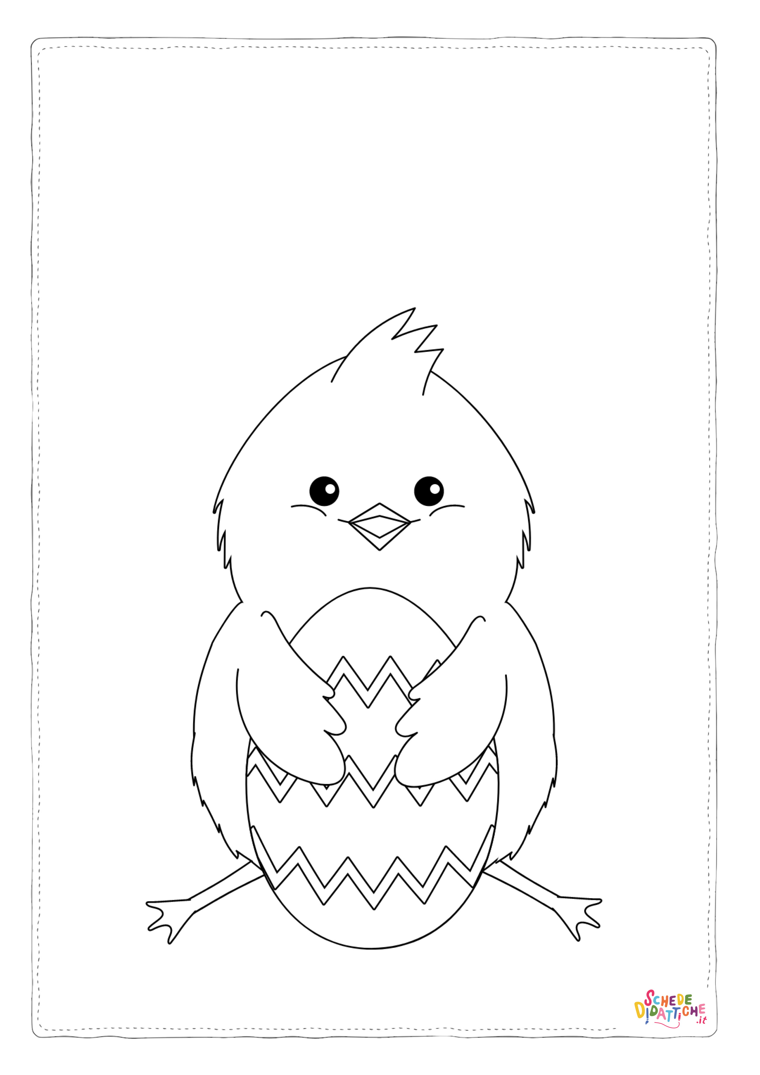 Disegno "easter-chick-with-easter-eggs" easter-chick-with-easter-eggs