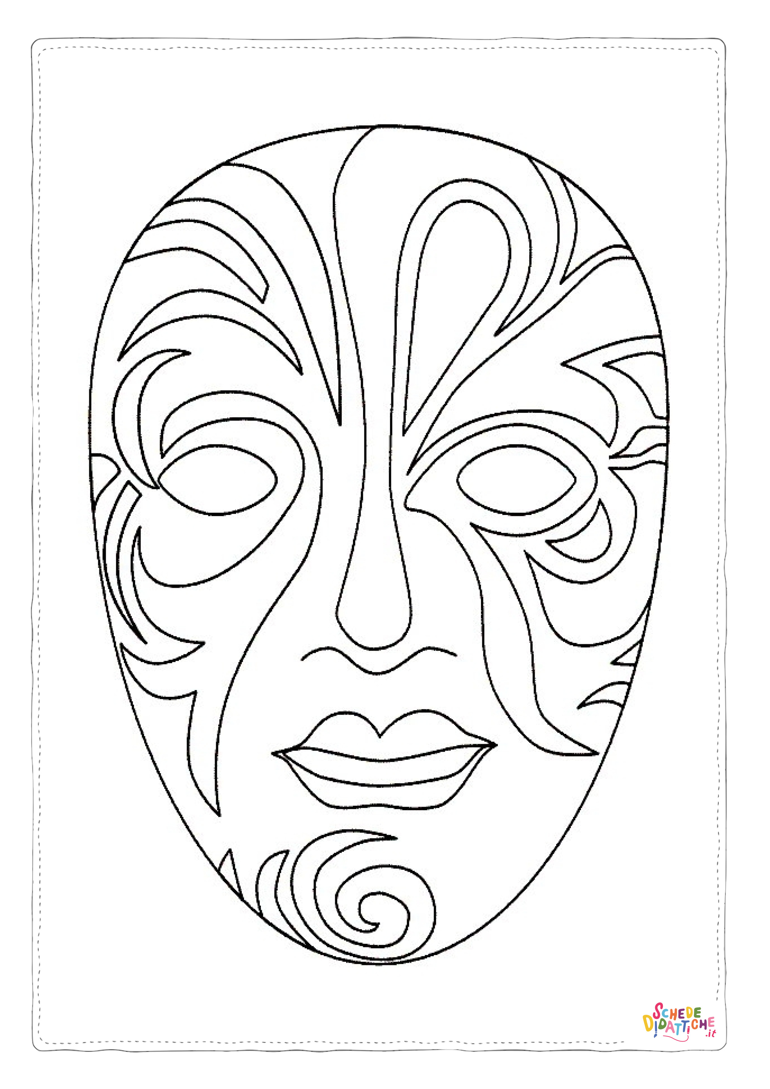 Disegno "Disegno di maschera da stampare e colorare 79" Disegno di maschera da stampare e colorare 79