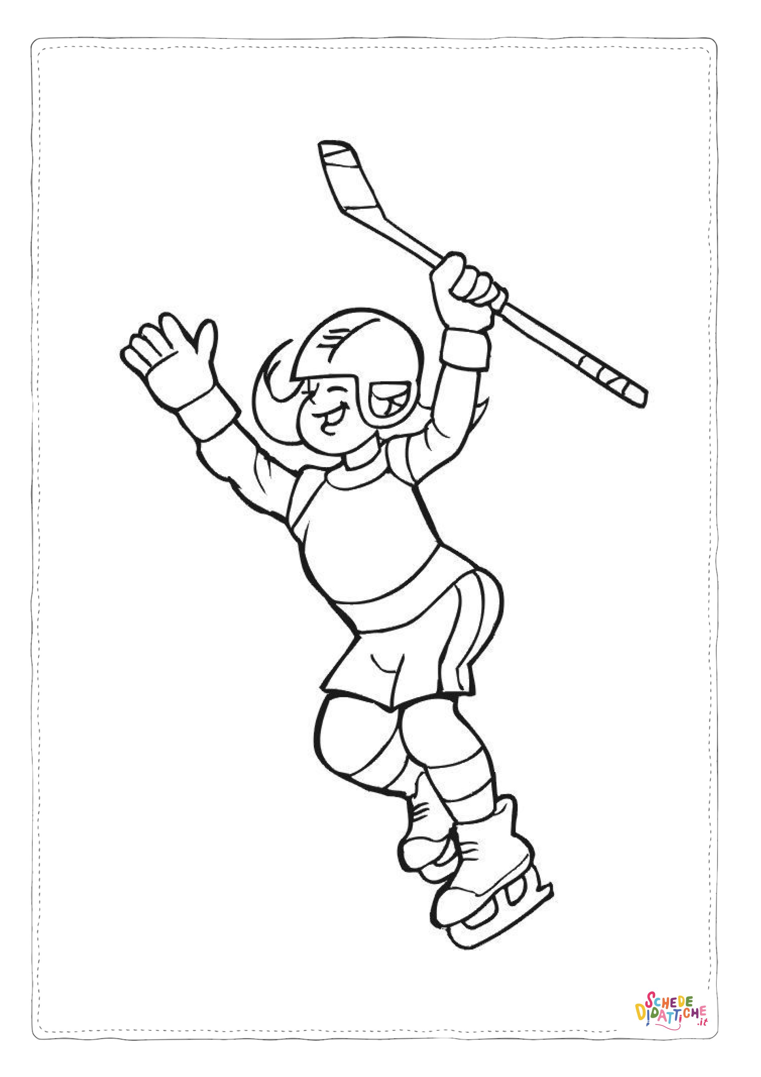 Disegno di hockey da stampare e colorare 6