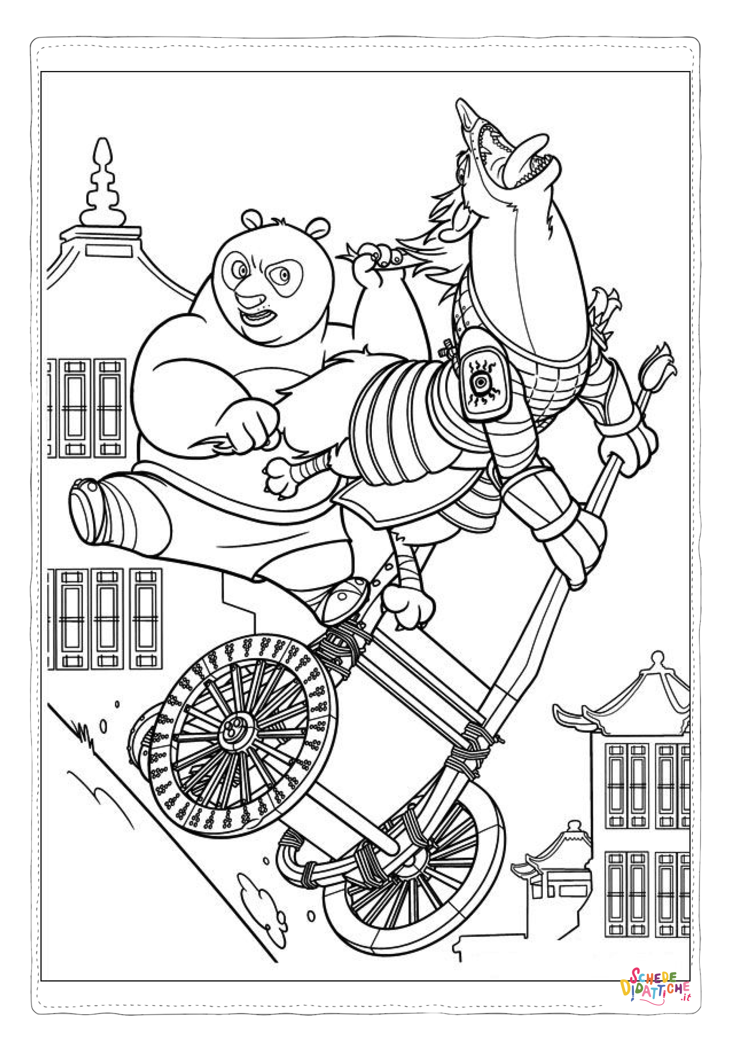 Disegno di Kung Fu Panda da stampare e colorare 21