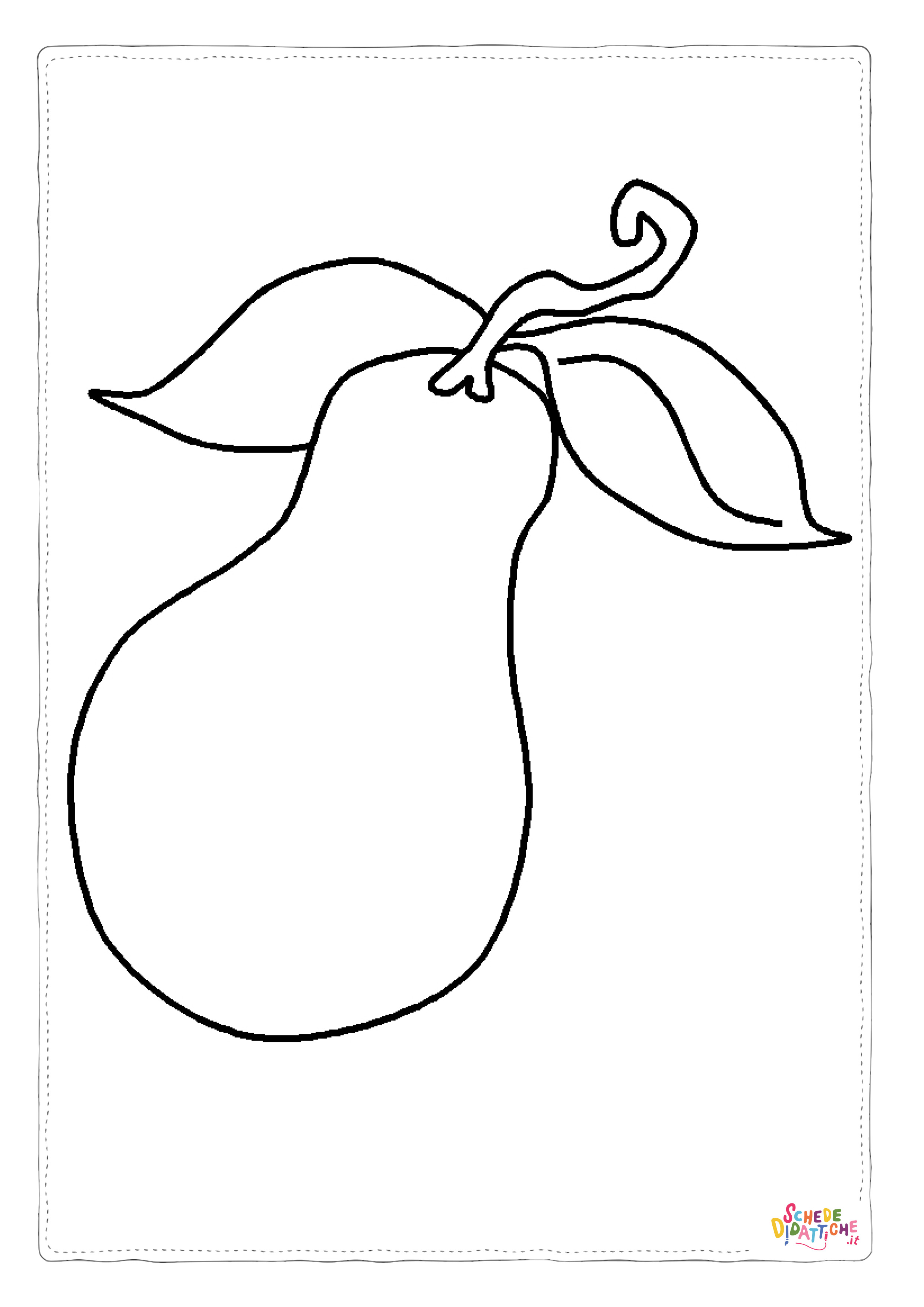 Disegno di pera da stampare e colorare 12
