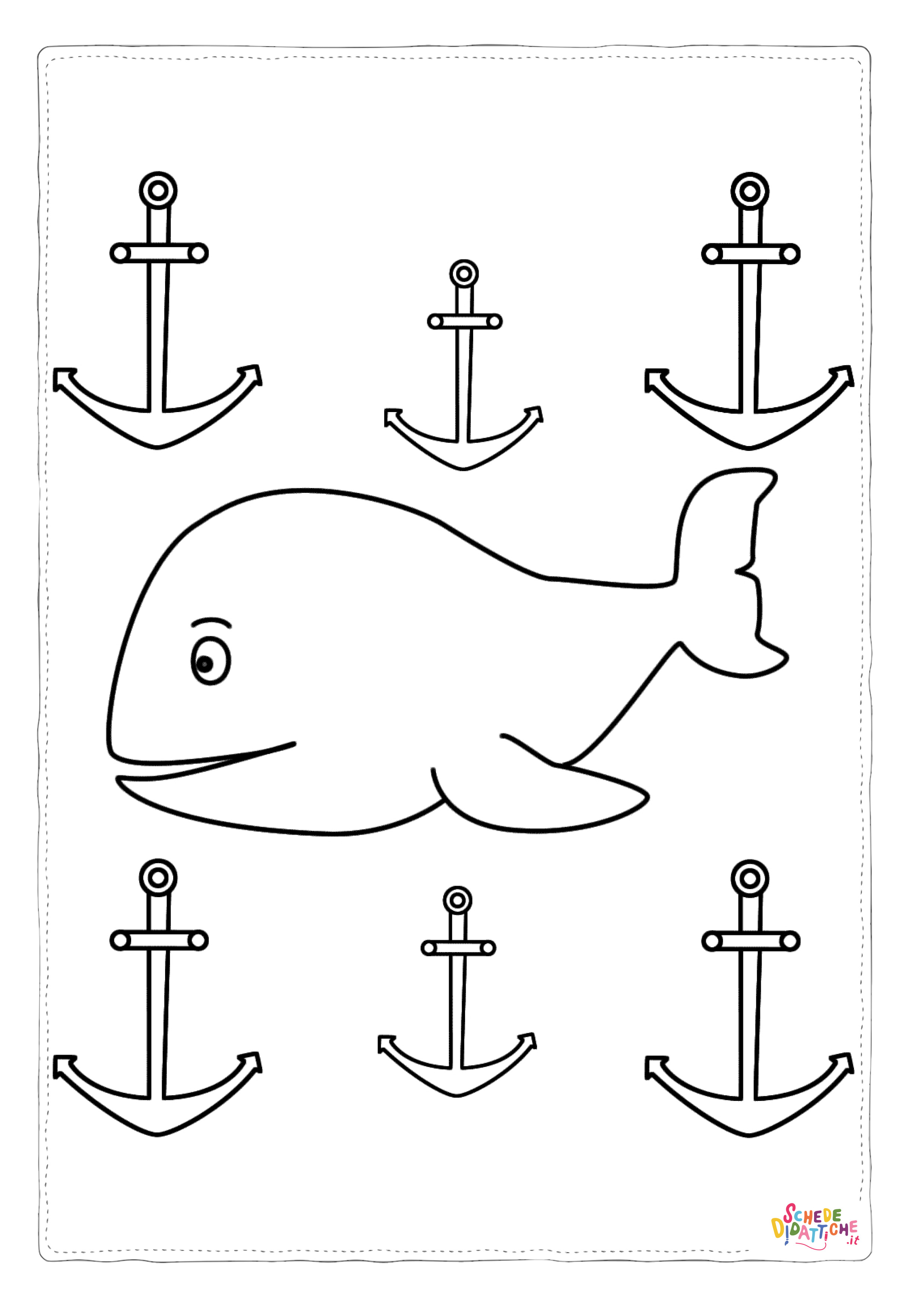 Disegno "Disegno di balena da stampare e colorare 12" Disegno di balena da stampare e colorare 12