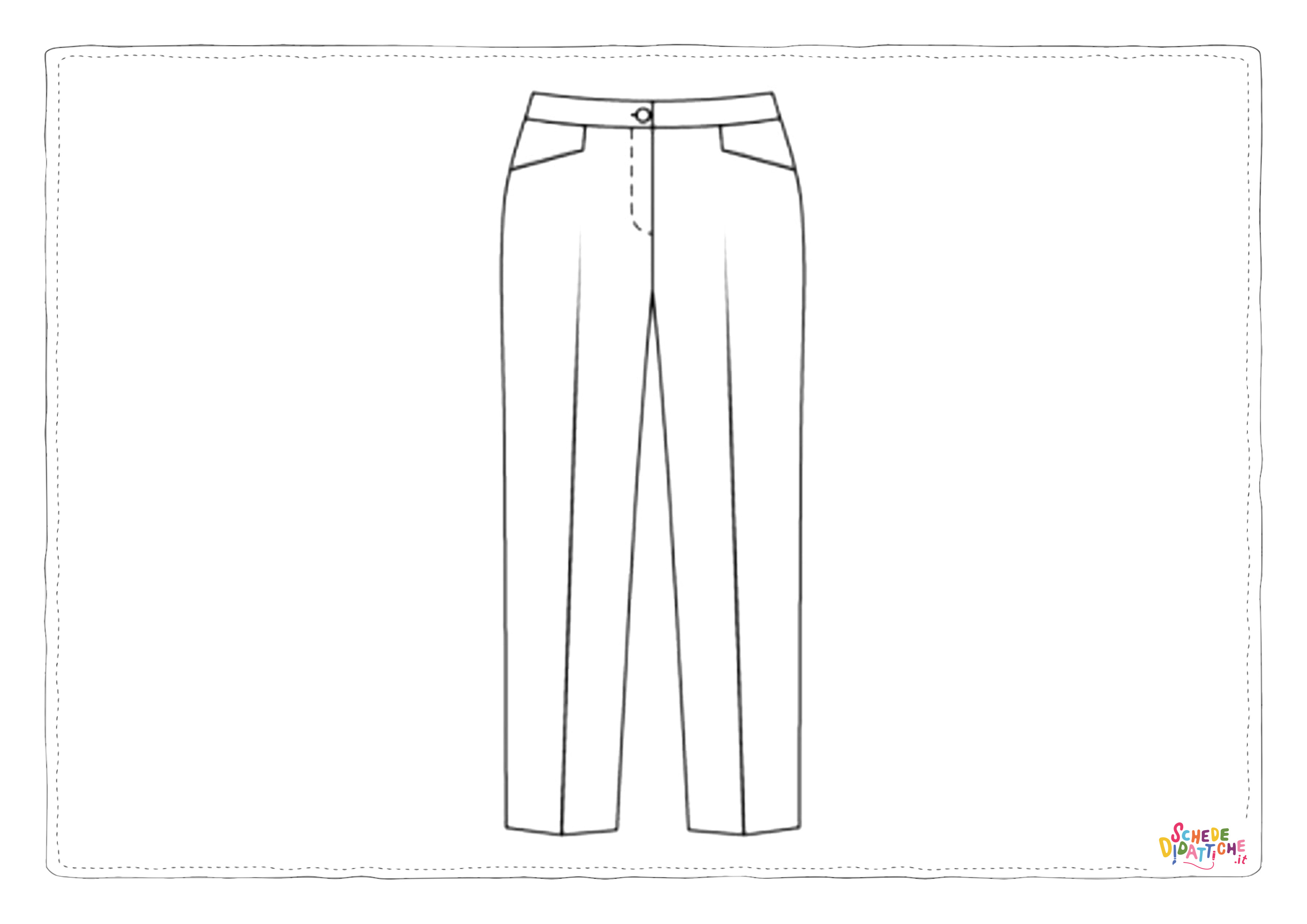 Disegno di pantalone da stampare e colorare 13