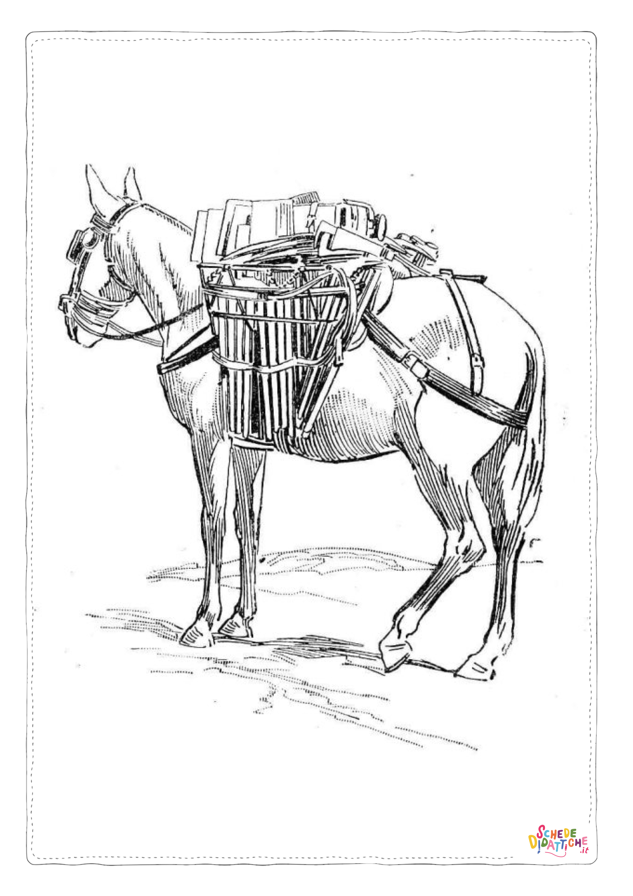 Disegno "Disegno di cavallo da stampare e colorare 4" Disegno di cavallo da stampare e colorare 4