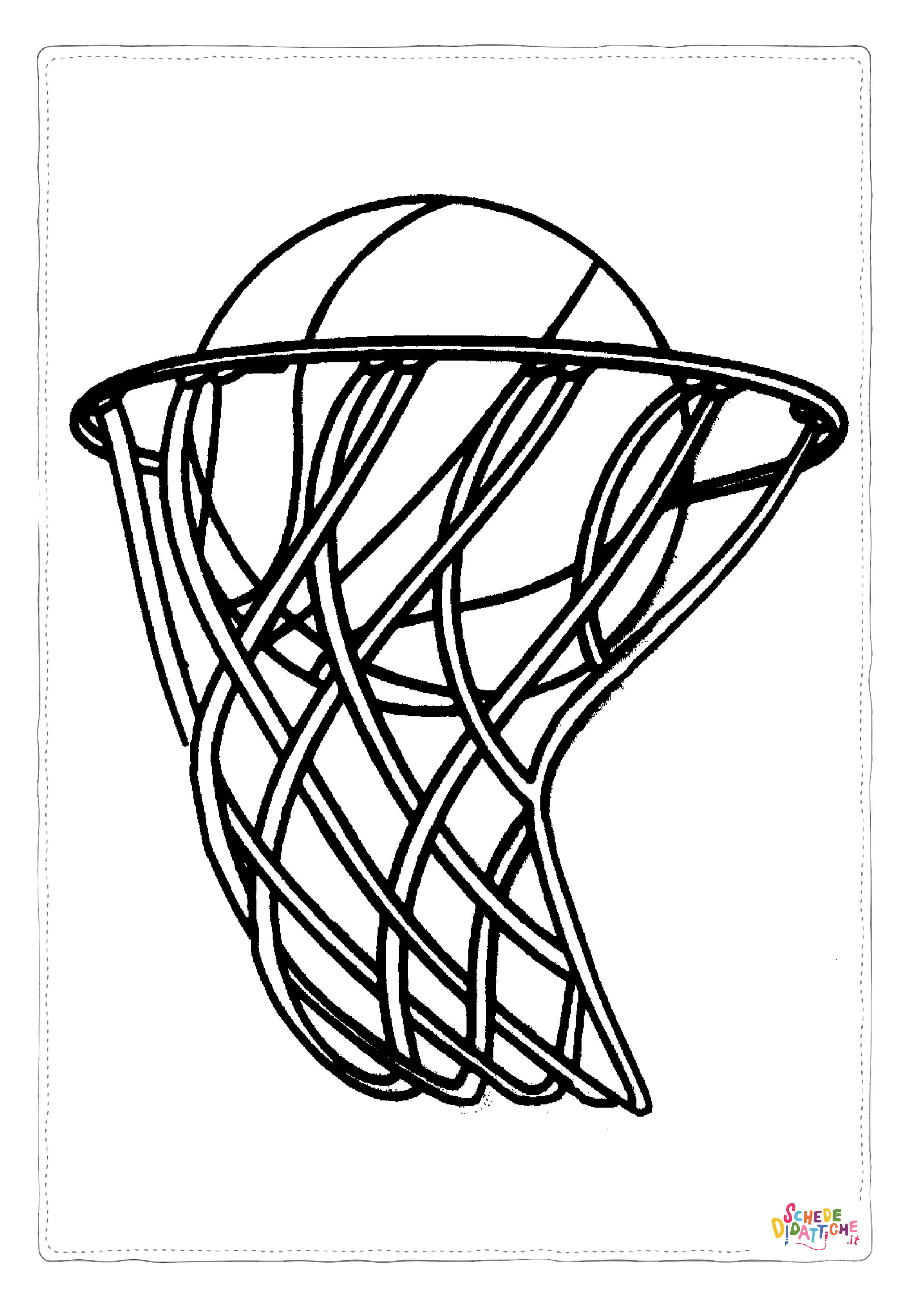 Disegno "Disegno di basket da stampare e colorare 51" Disegno di basket da stampare e colorare 51