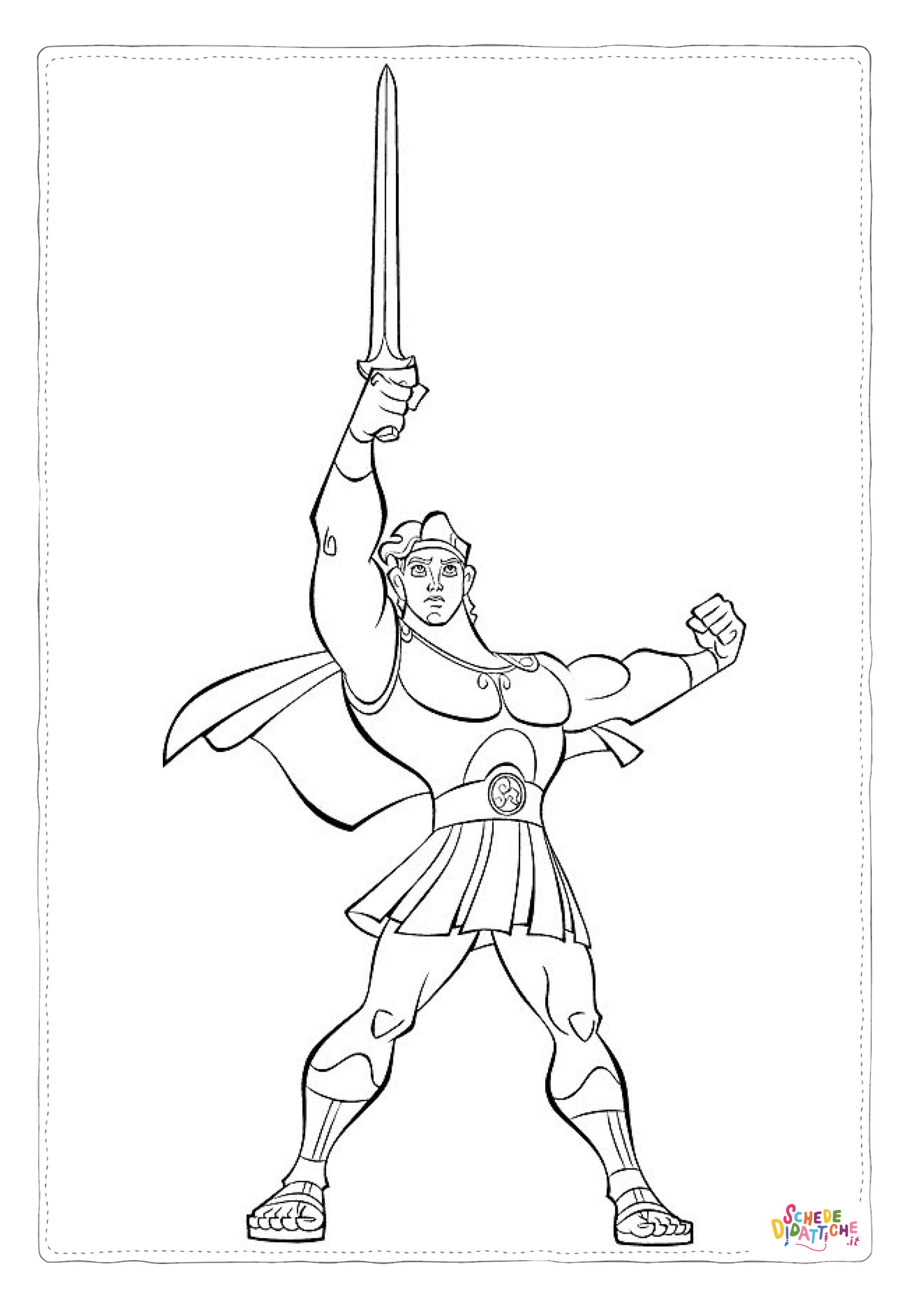 Disegno "Disegno di Hercules da stampare e colorare 16" Disegno di Hercules da stampare e colorare 16