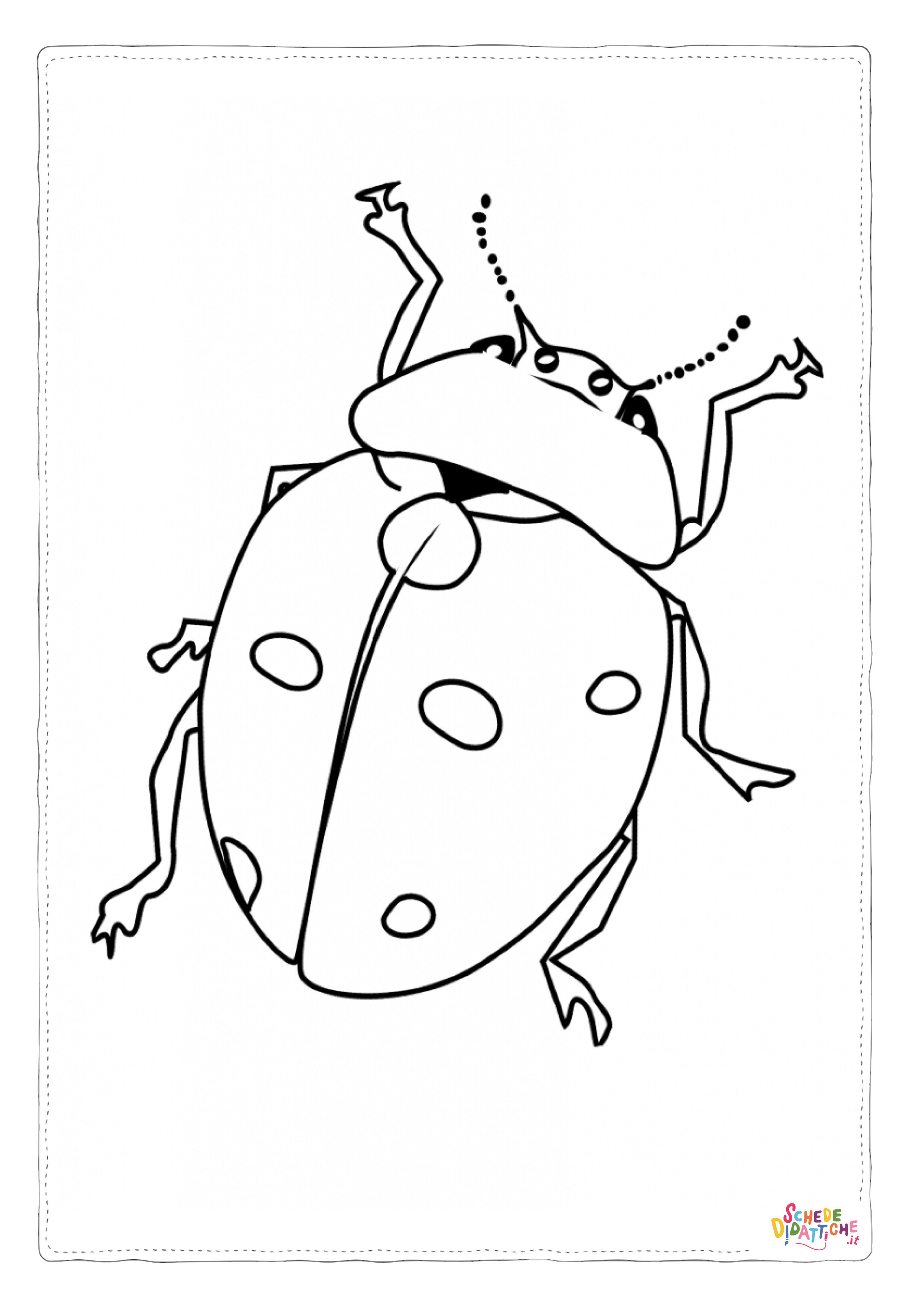 Disegno "Disegno di coccinella da stampare e colorare 48" Disegno di coccinella da stampare e colorare 48