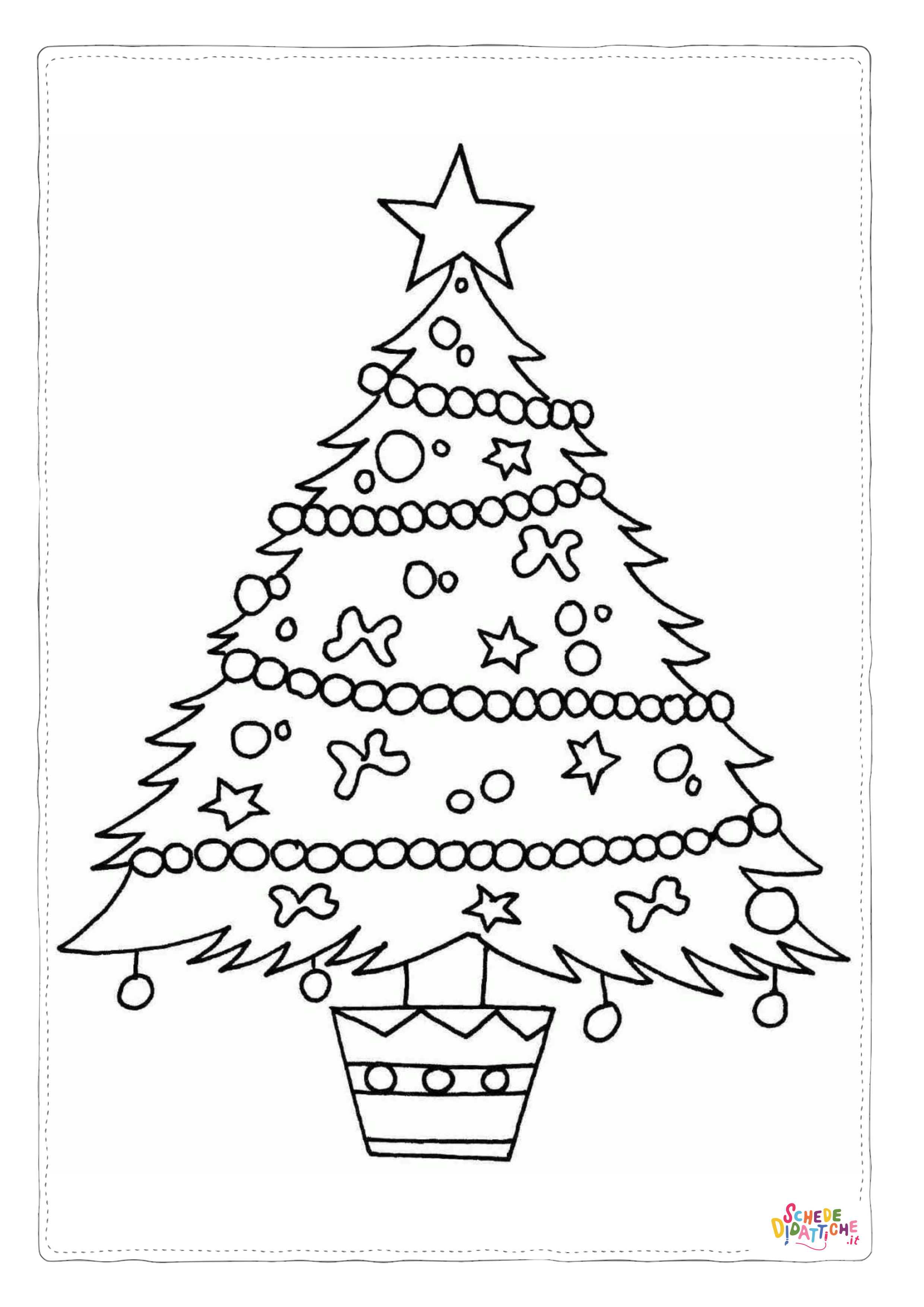 Disegno "Disegno di albero di Natale da stampare e colorare 217" Disegno di albero di Natale da stampare e colorare 217