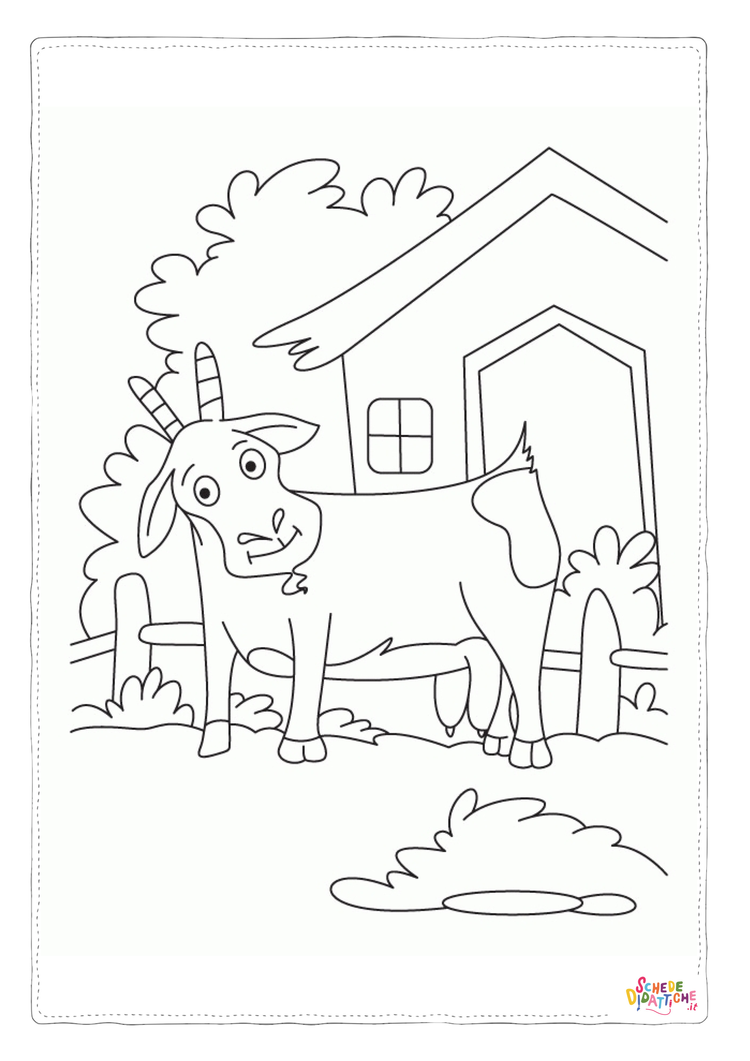 Disegno "Disegno di capra da stampare e colorare 21" Disegno di capra da stampare e colorare 21