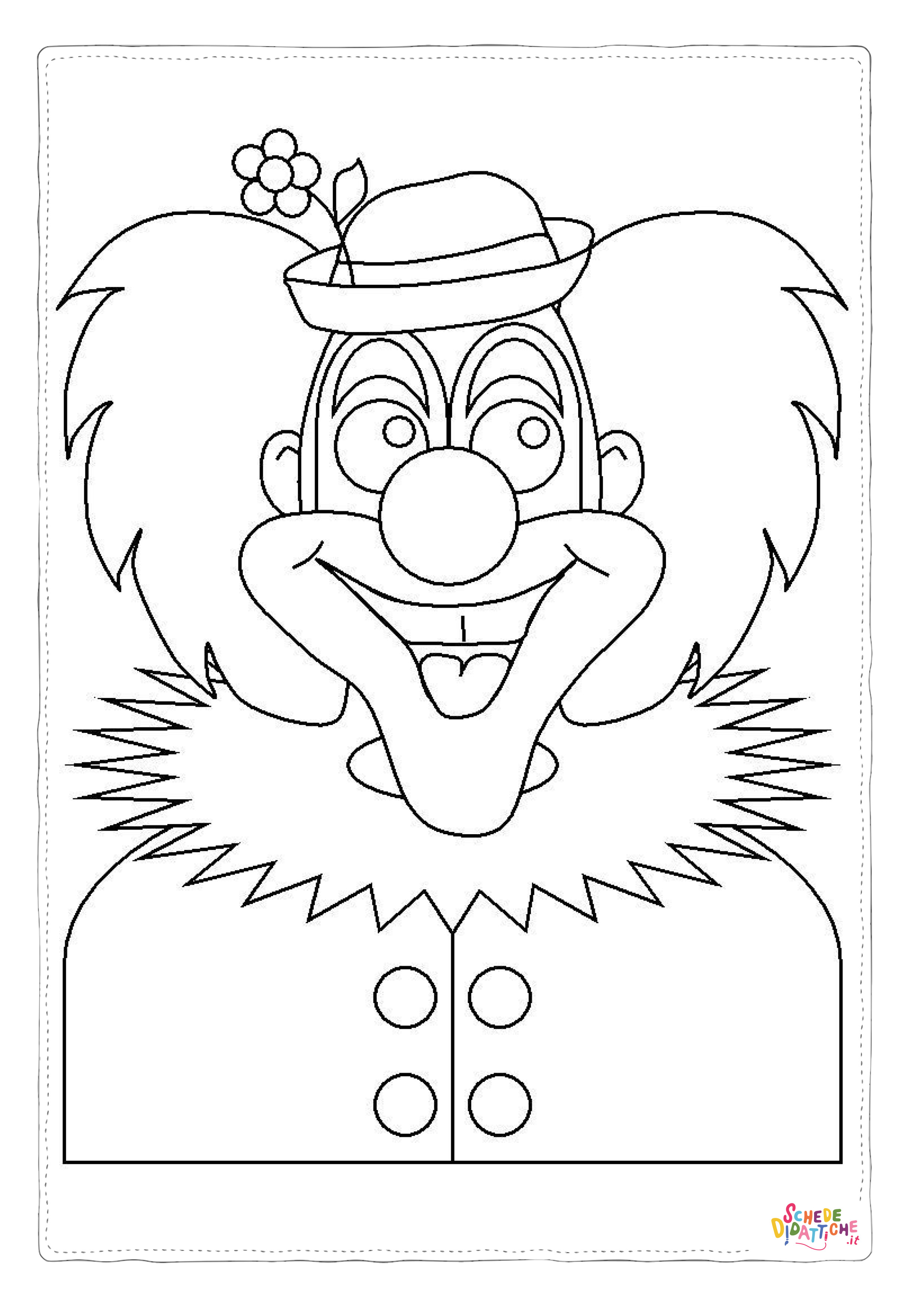 Disegno di clown da stampare e colorare 50