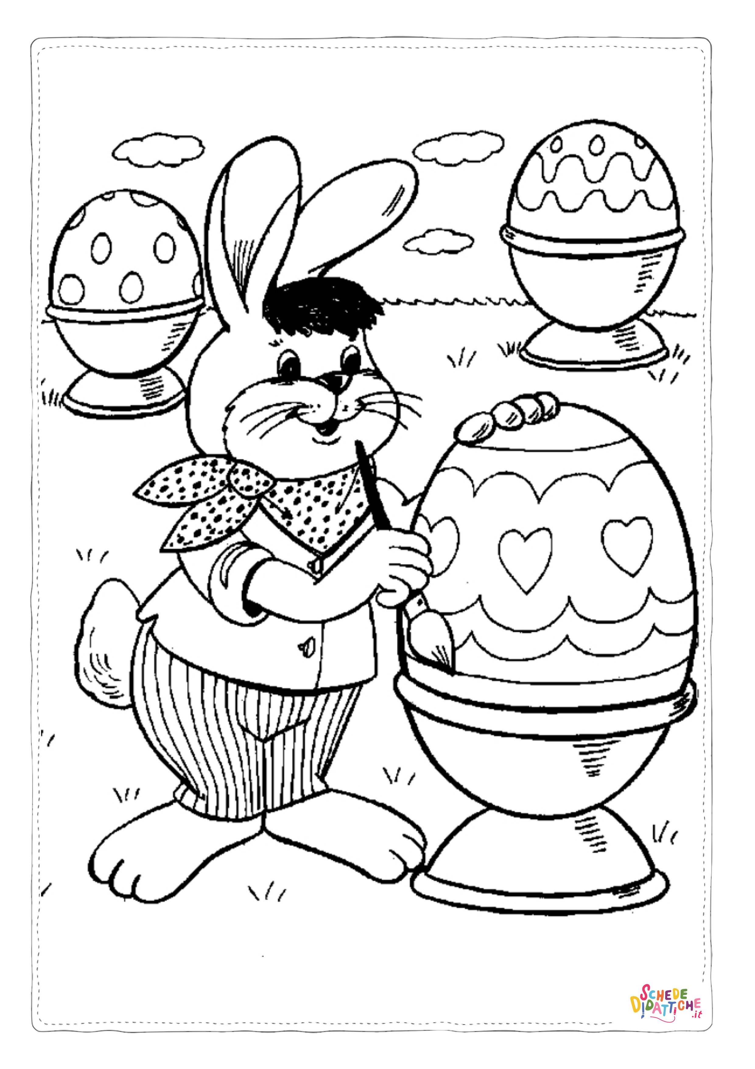 Disegno "Disegno di uovo di Pasqua da stampare e colorare 80" Disegno di uovo di Pasqua da stampare e colorare 80
