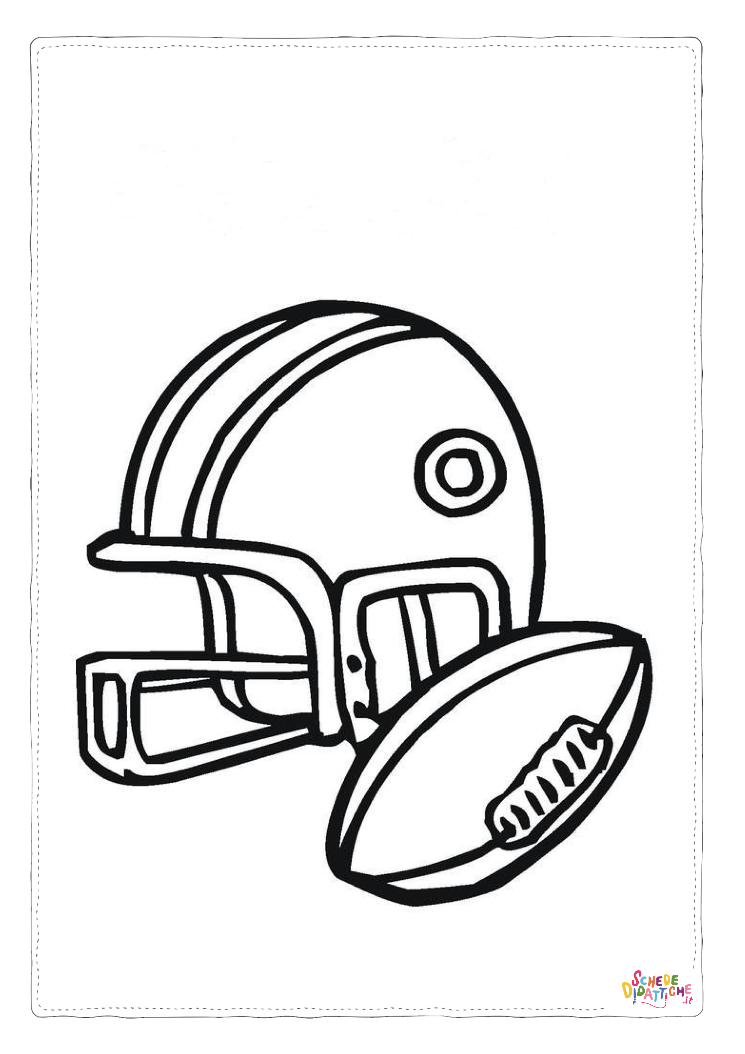 Disegno "Disegno di football americano da stampare e colorare 6" Disegno di football americano da stampare e colorare 6