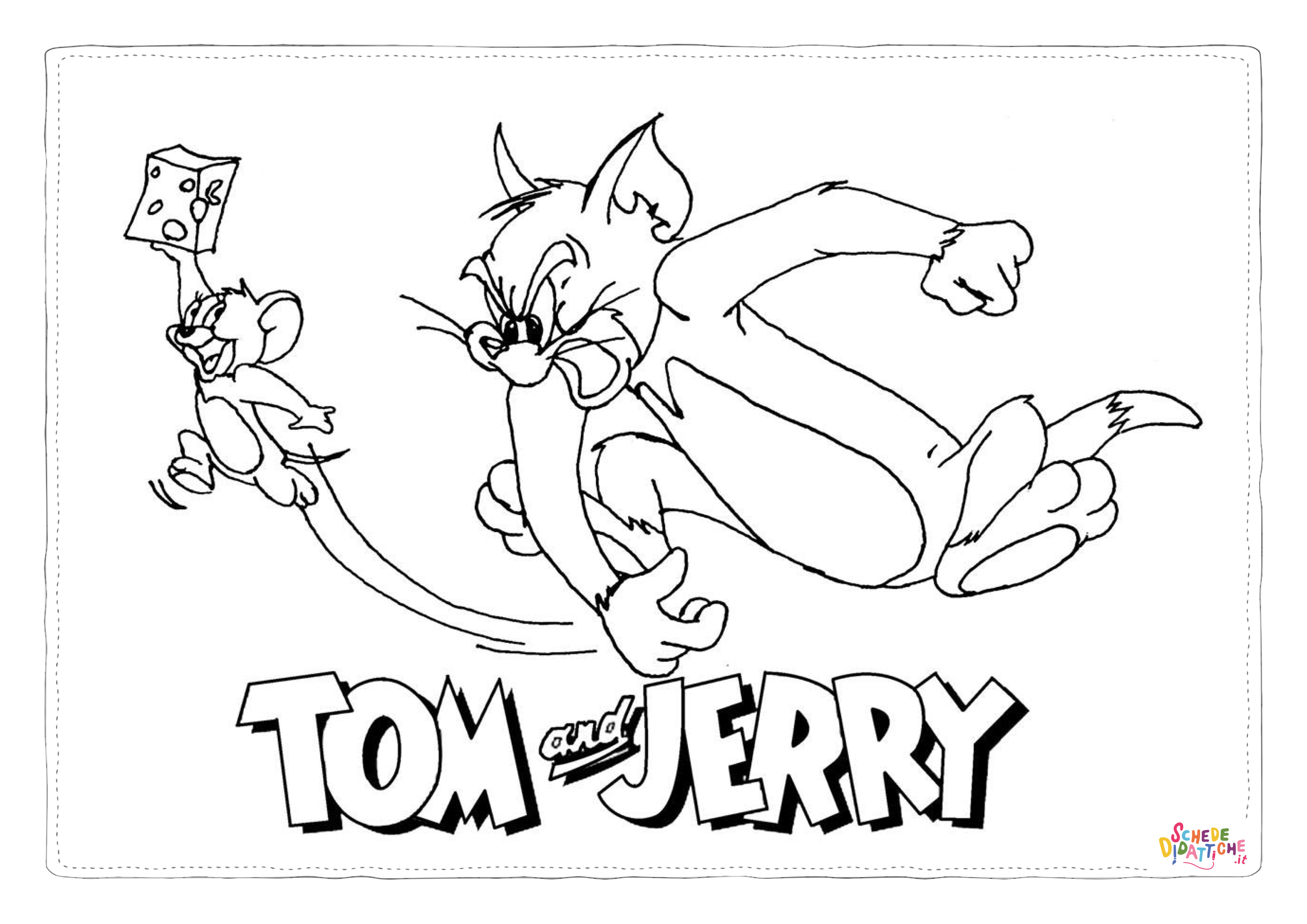 Disegno "Disegno di Tom e Jerry da stampare e colorare 23" Disegno di Tom e Jerry da stampare e colorare 23