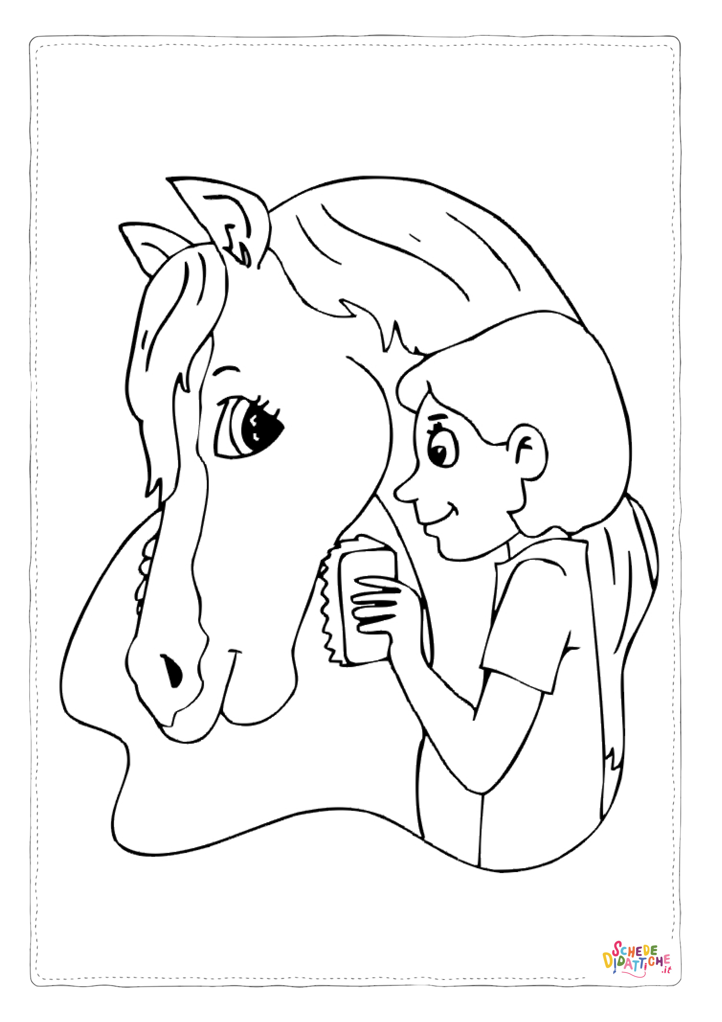 Disegno di equitazione da stampare e colorare 25