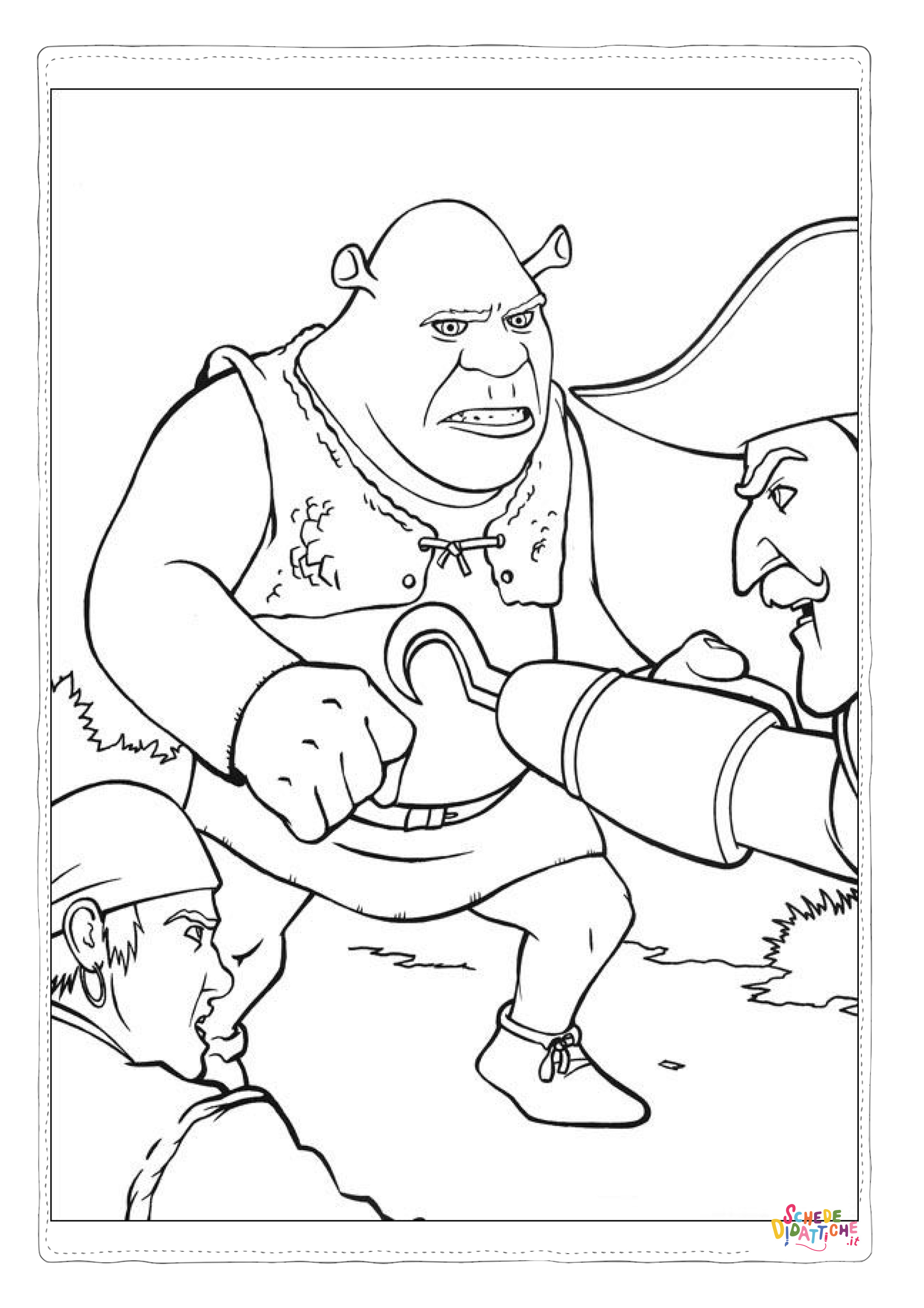 Disegno "Disegno di Shrek da stampare e colorare 15" Disegno di Shrek da stampare e colorare 15