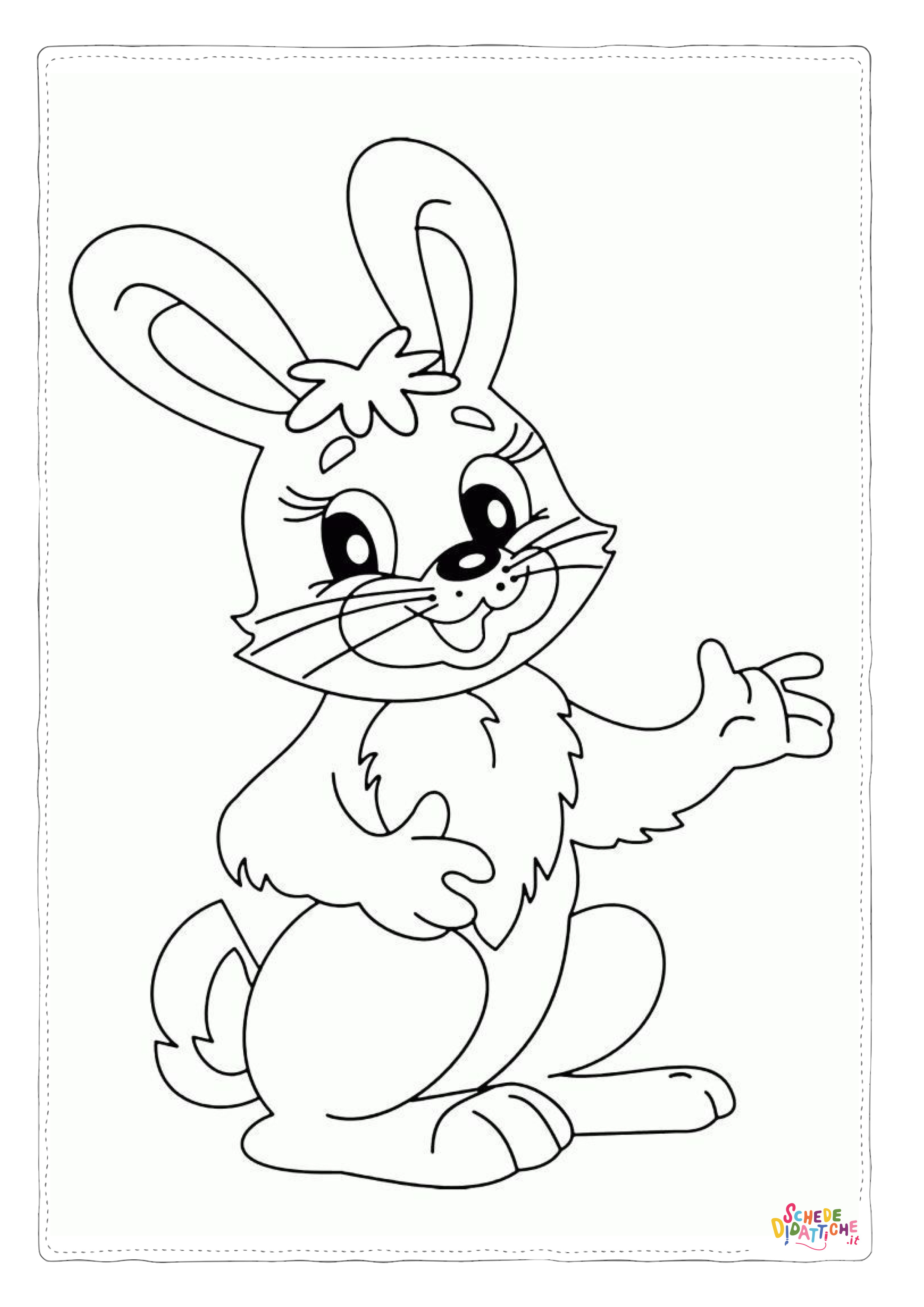 Disegno "Disegno di coniglio da stampare e colorare 16" Disegno di coniglio da stampare e colorare 16