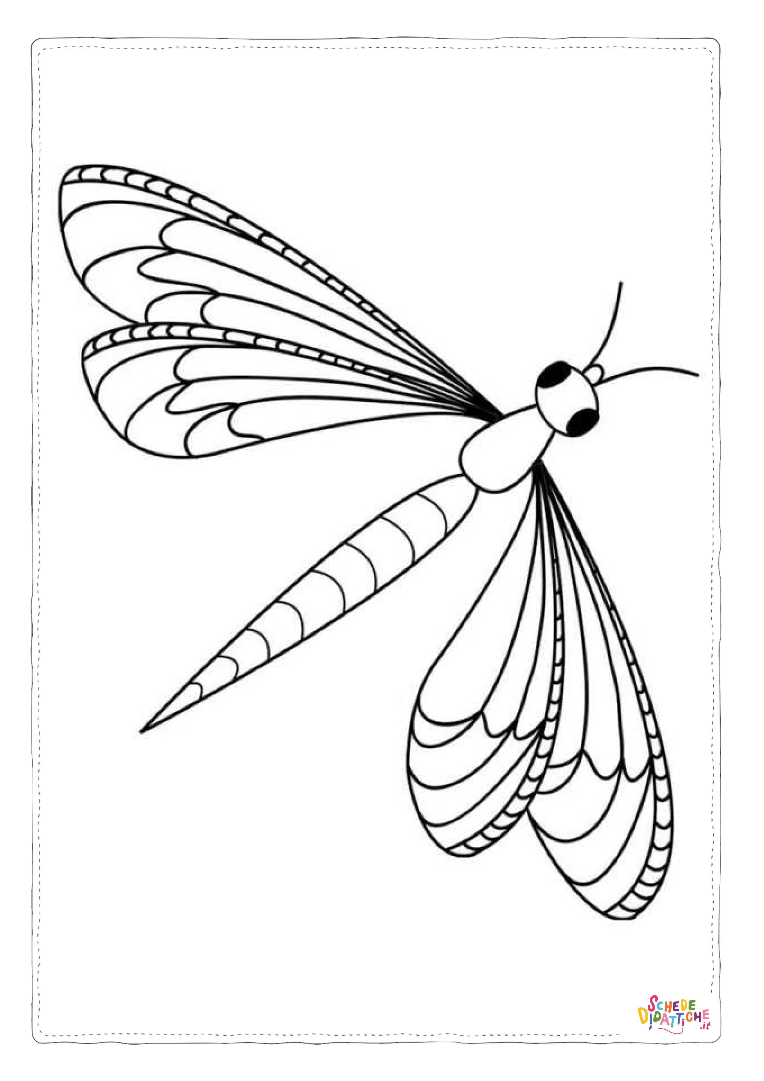 Disegno di libellula da stampare e colorare 20