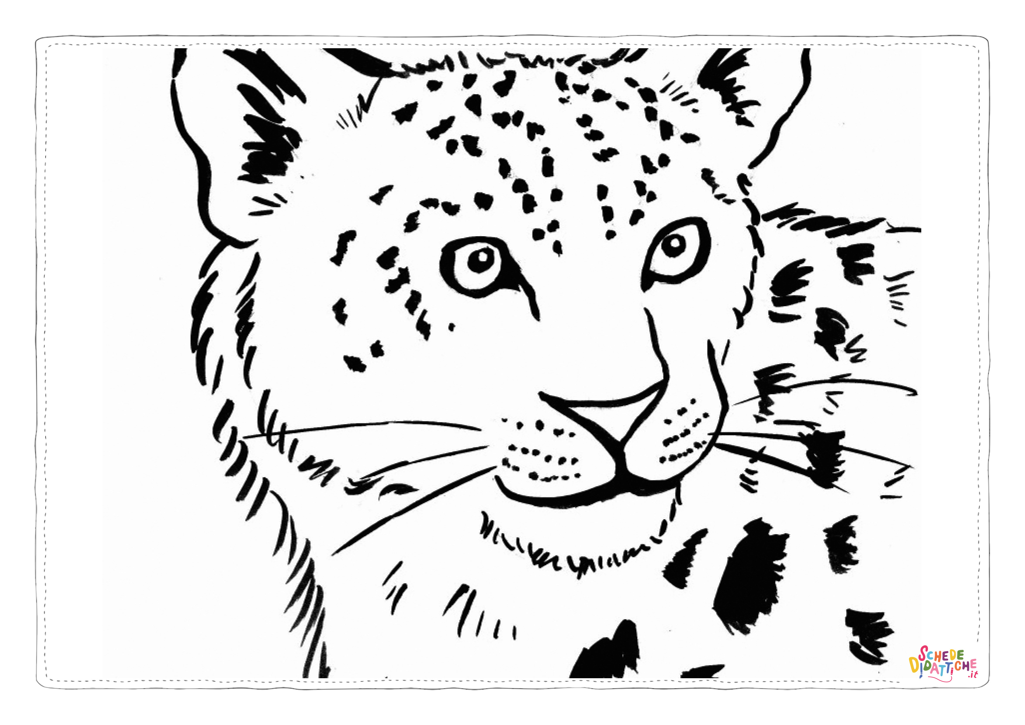Disegno di leopardo da stampare e colorare 39