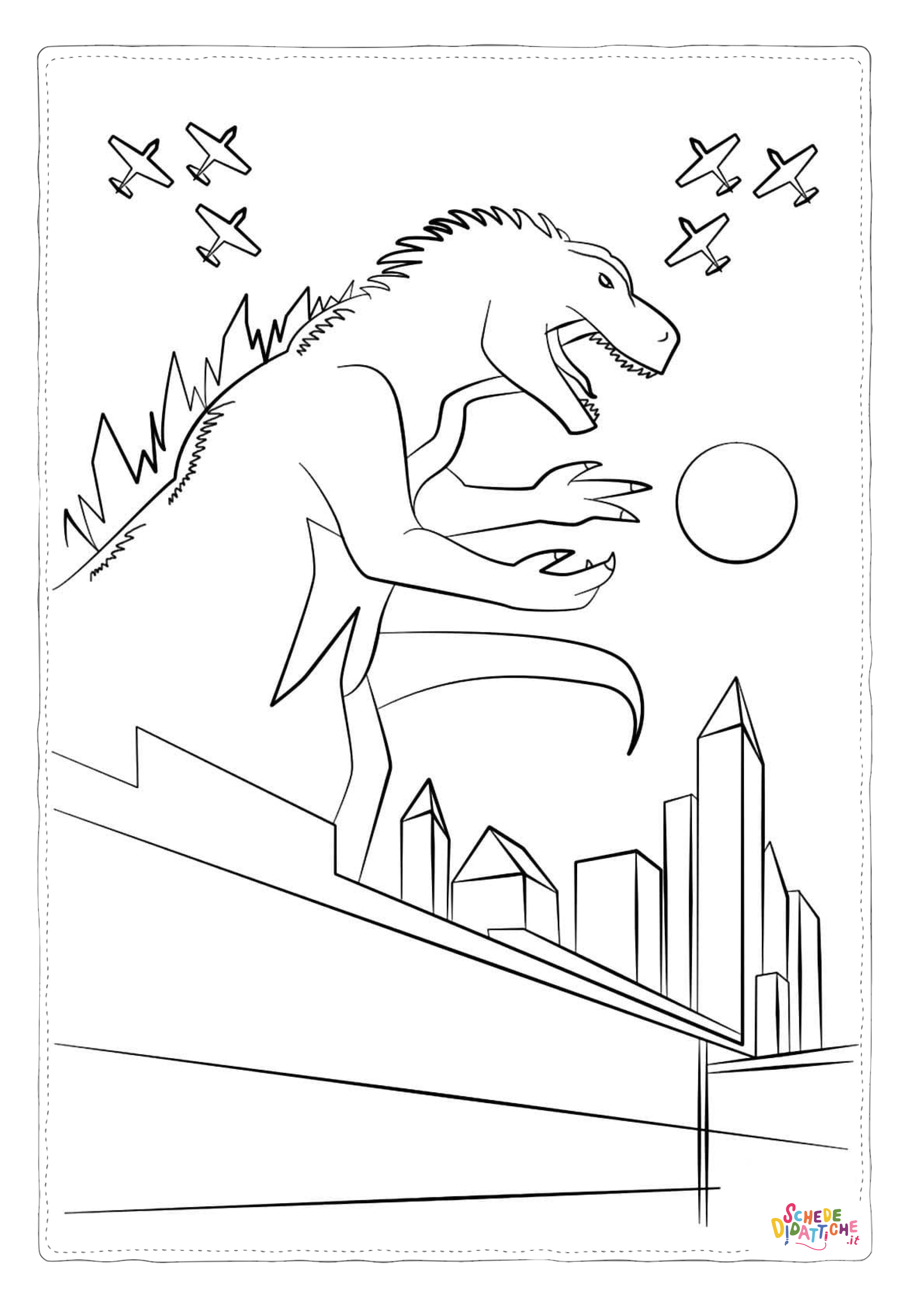 Disegno di Godzilla da stampare e colorare 33