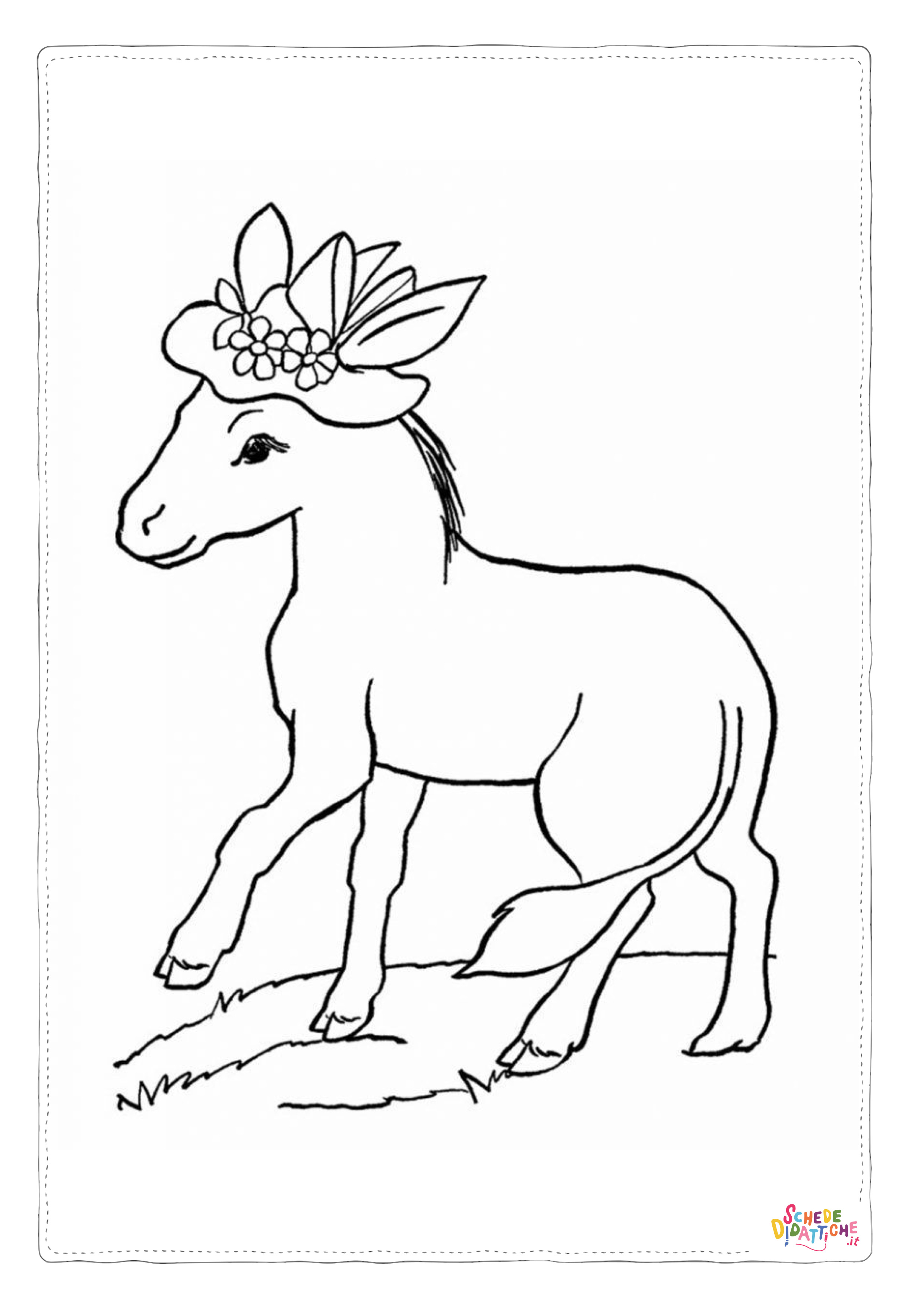 Disegno "Disegno di cavallo da stampare e colorare 209" Disegno di cavallo da stampare e colorare 209