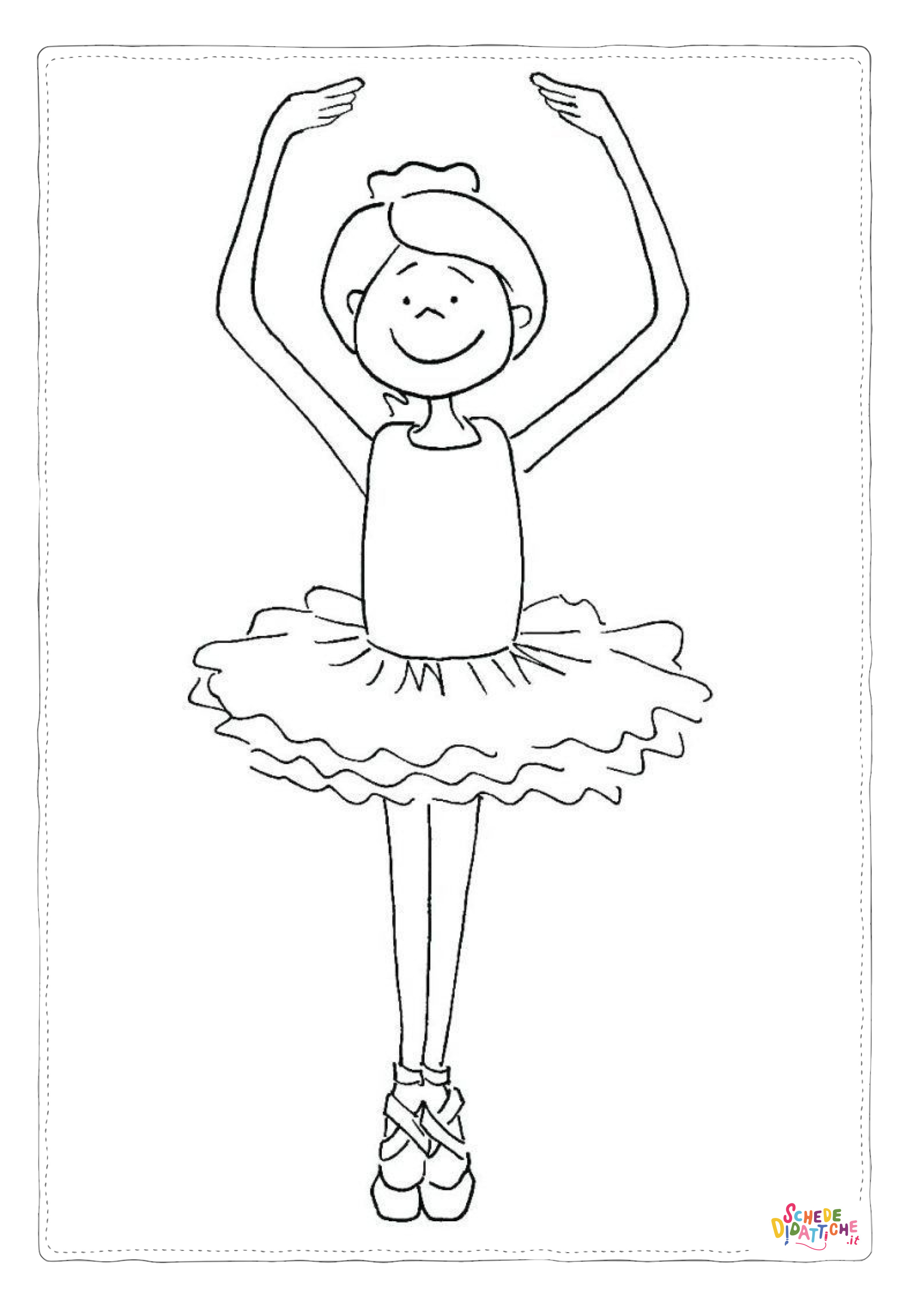 Disegno "Disegno di danza da stampare e colorare 10" Disegno di danza da stampare e colorare 10