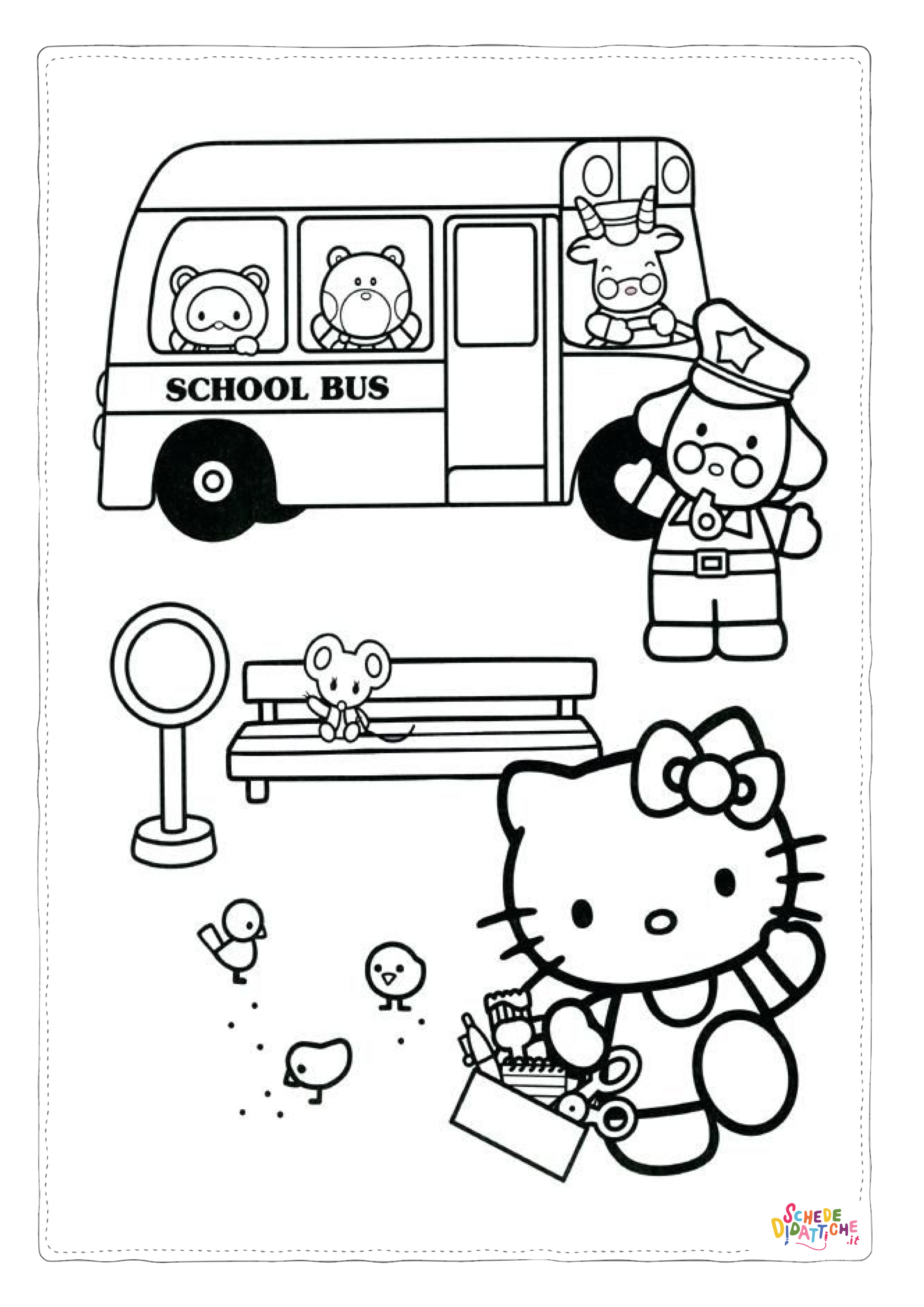 Disegno "Disegno di Hello Kitty da stampare e colorare 80" Disegno di Hello Kitty da stampare e colorare 80