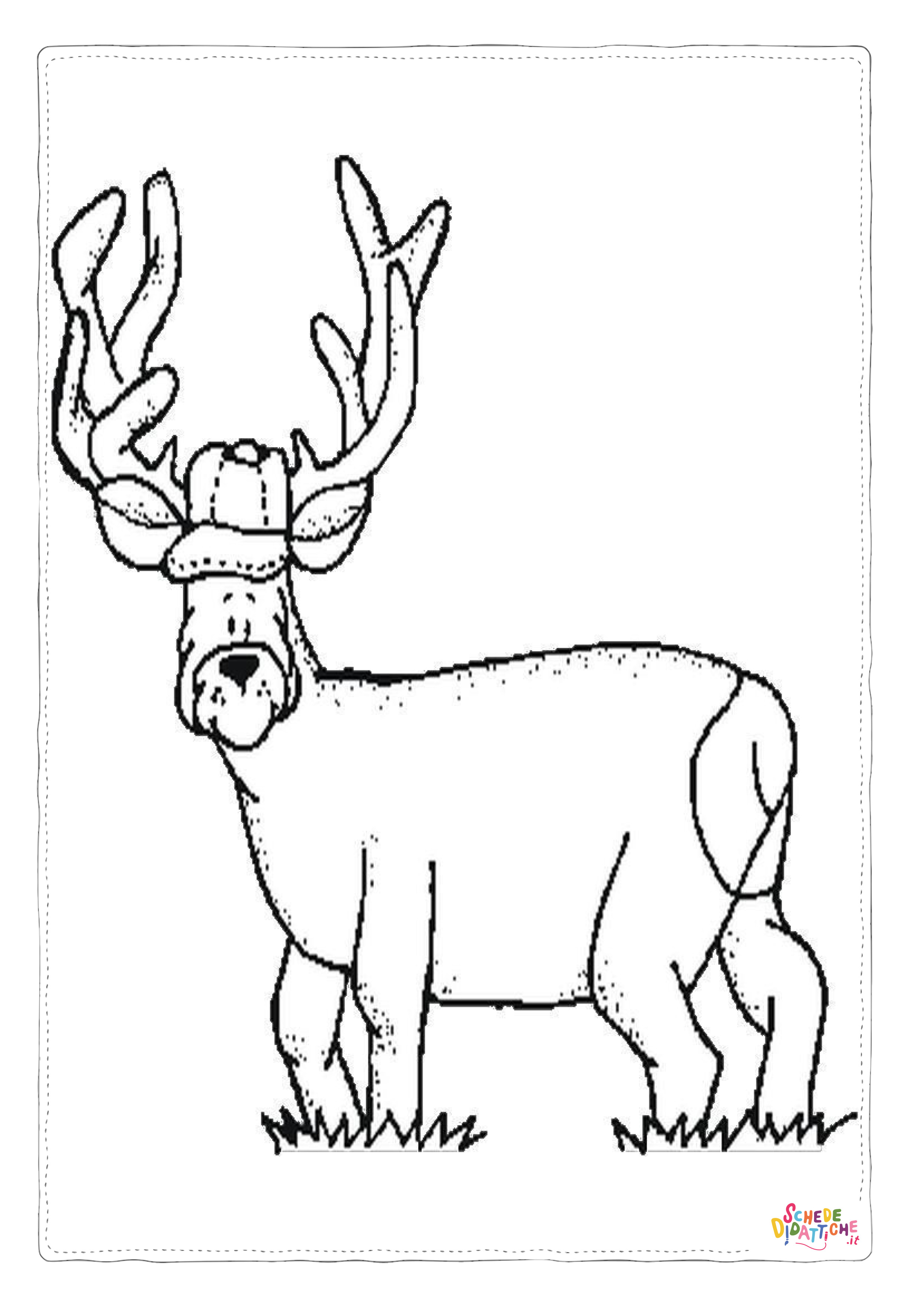 Disegno "Disegno di cervo da stampare e colorare 56" Disegno di cervo da stampare e colorare 56