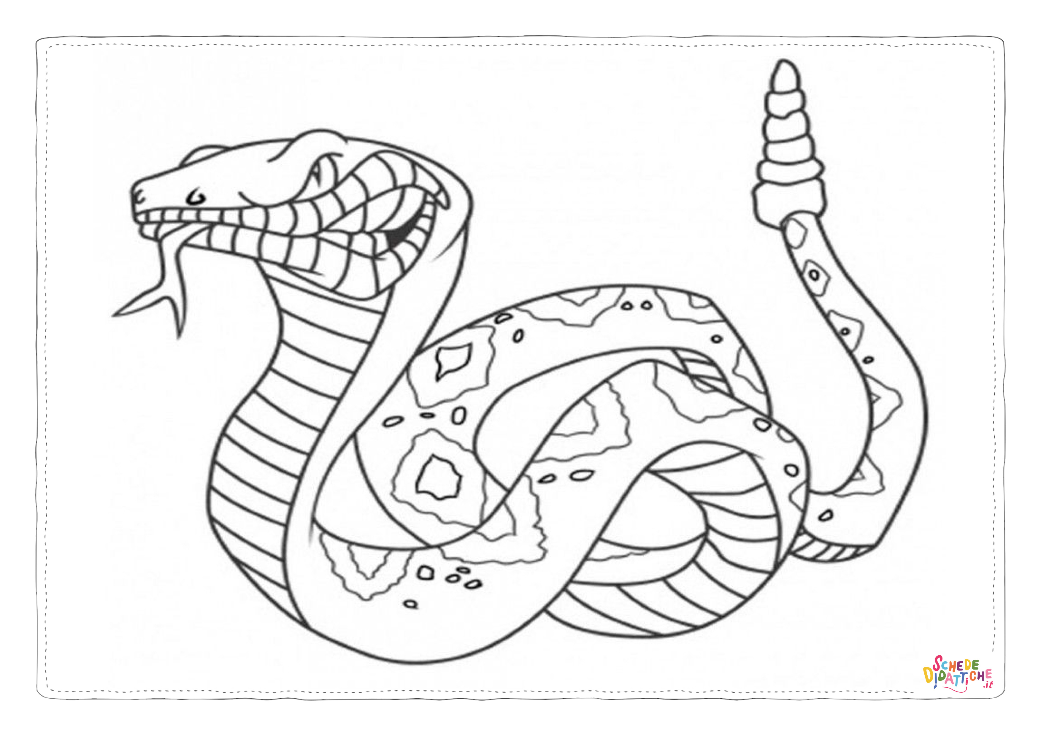 Disegno "Disegno di serpente da stampare e colorare 14" Disegno di serpente da stampare e colorare 14