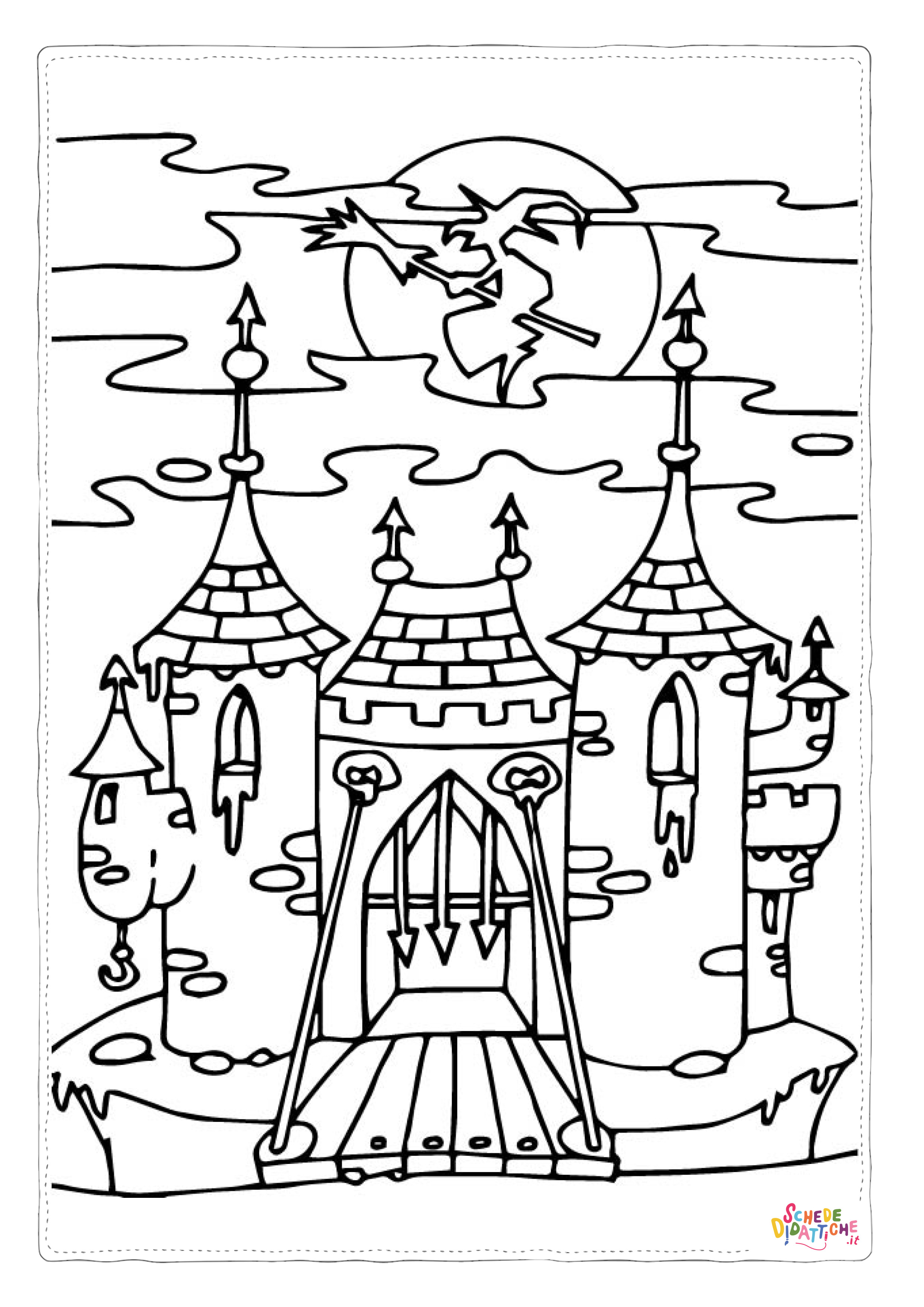 Disegno "Disegno di casa infestata da stampare e colorare 9" Disegno di casa infestata da stampare e colorare 9