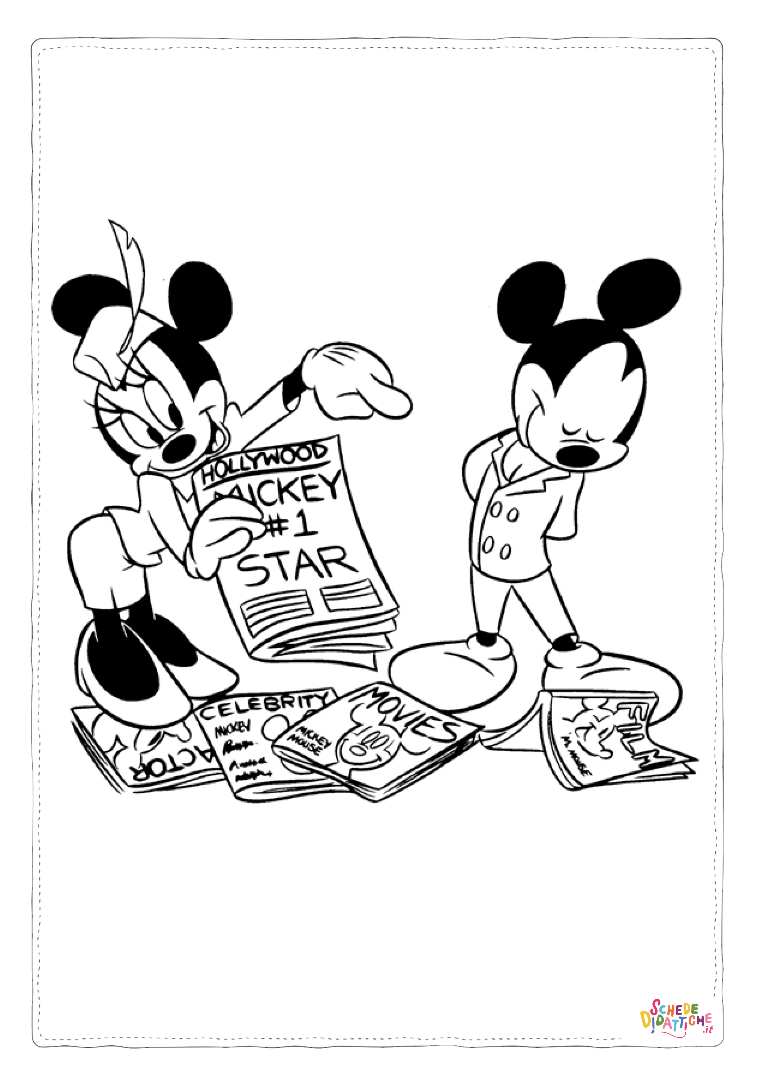 Disegno "Disegno di Topolino da stampare e colorare 219" Disegno di Topolino da stampare e colorare 219